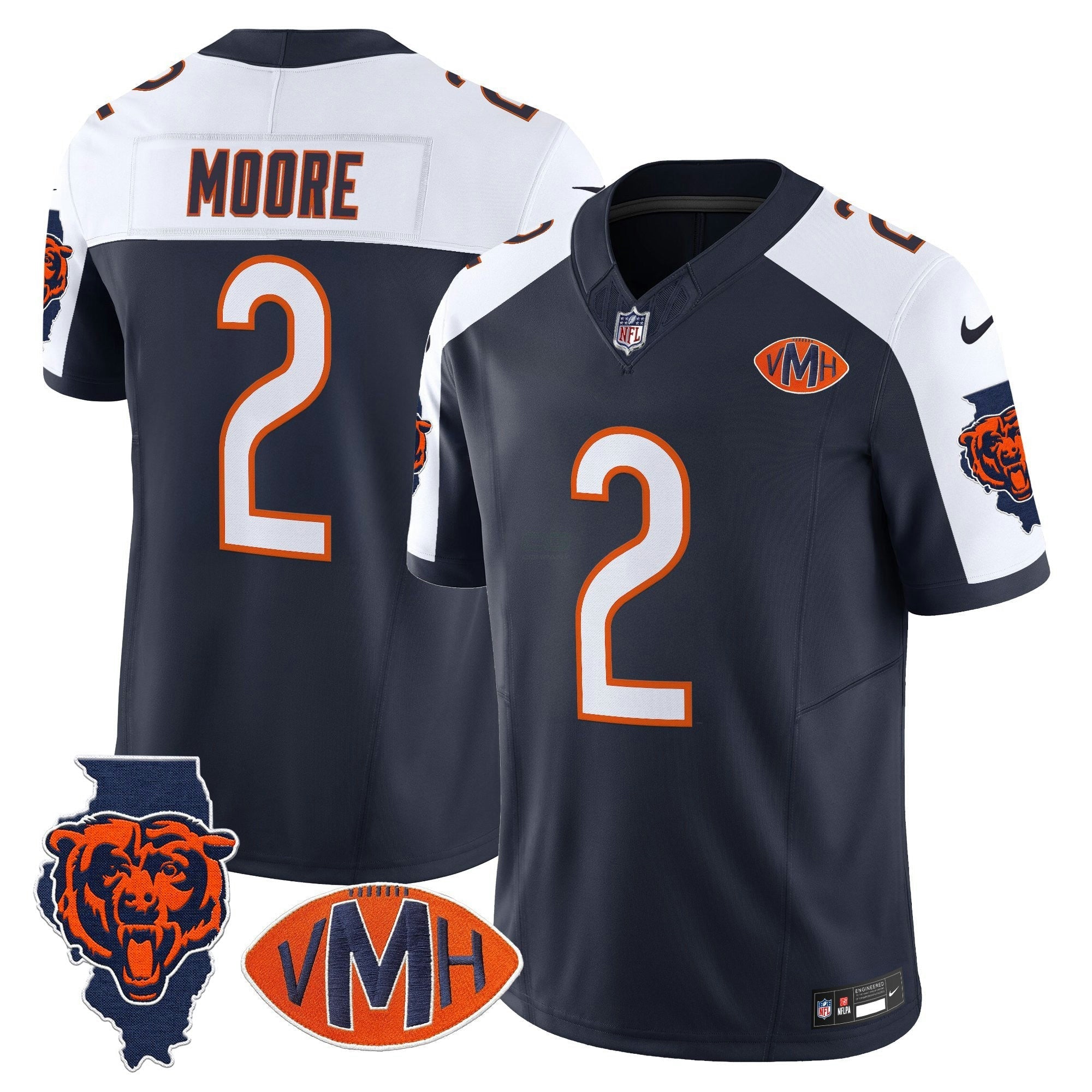 Camisa NFL Men’s Chicago Virginia McCaskey Memorial Patch Vapor Jersey