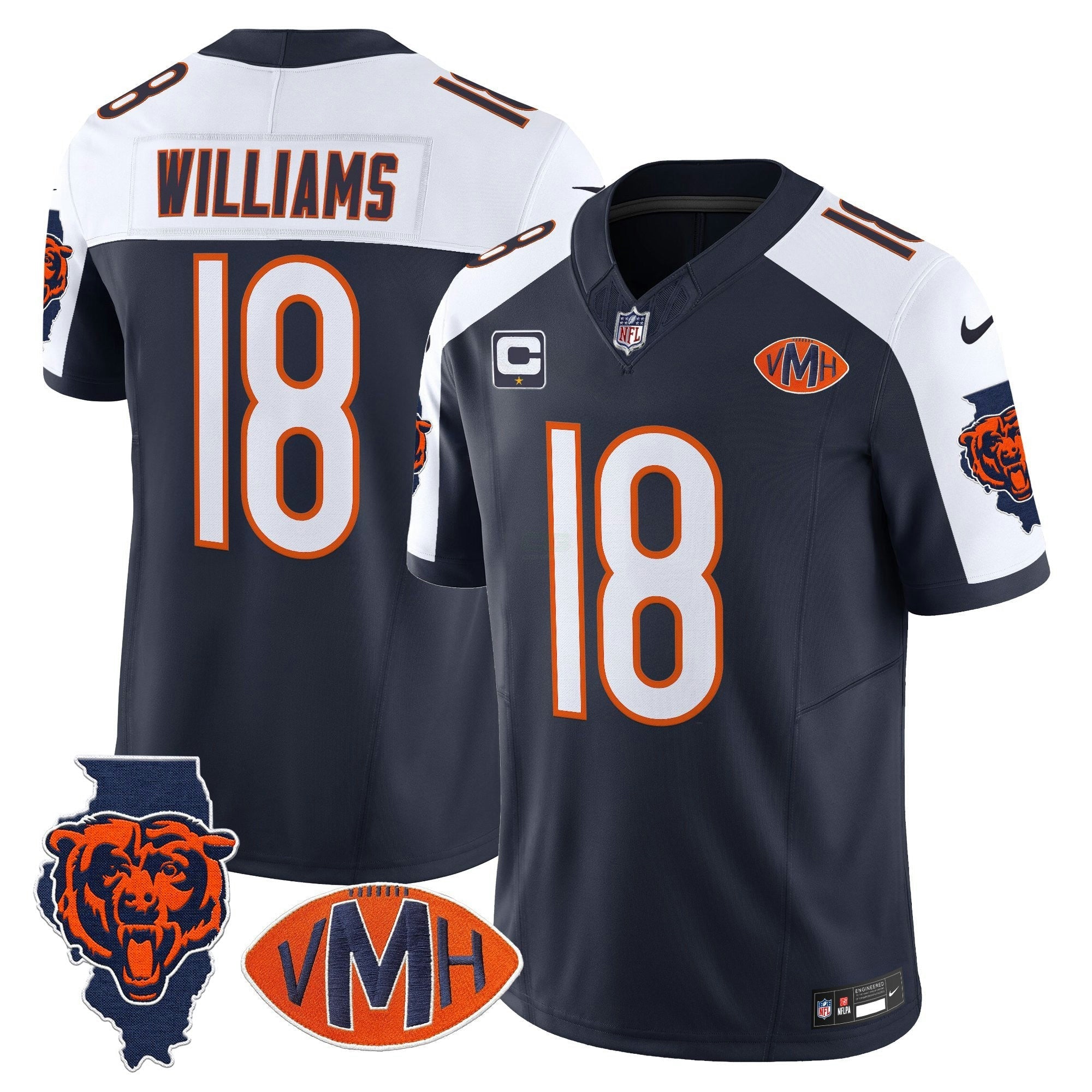 Camisa NFL Men’s Chicago Virginia McCaskey Memorial Patch Vapor Jersey