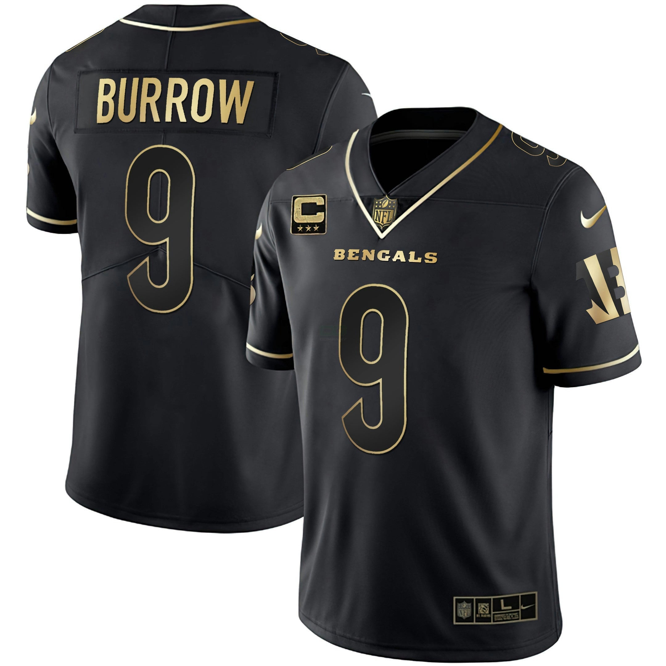 Camisa NFL Men’s Cincinnati Branca Dourada & Preta Dourada Jersey