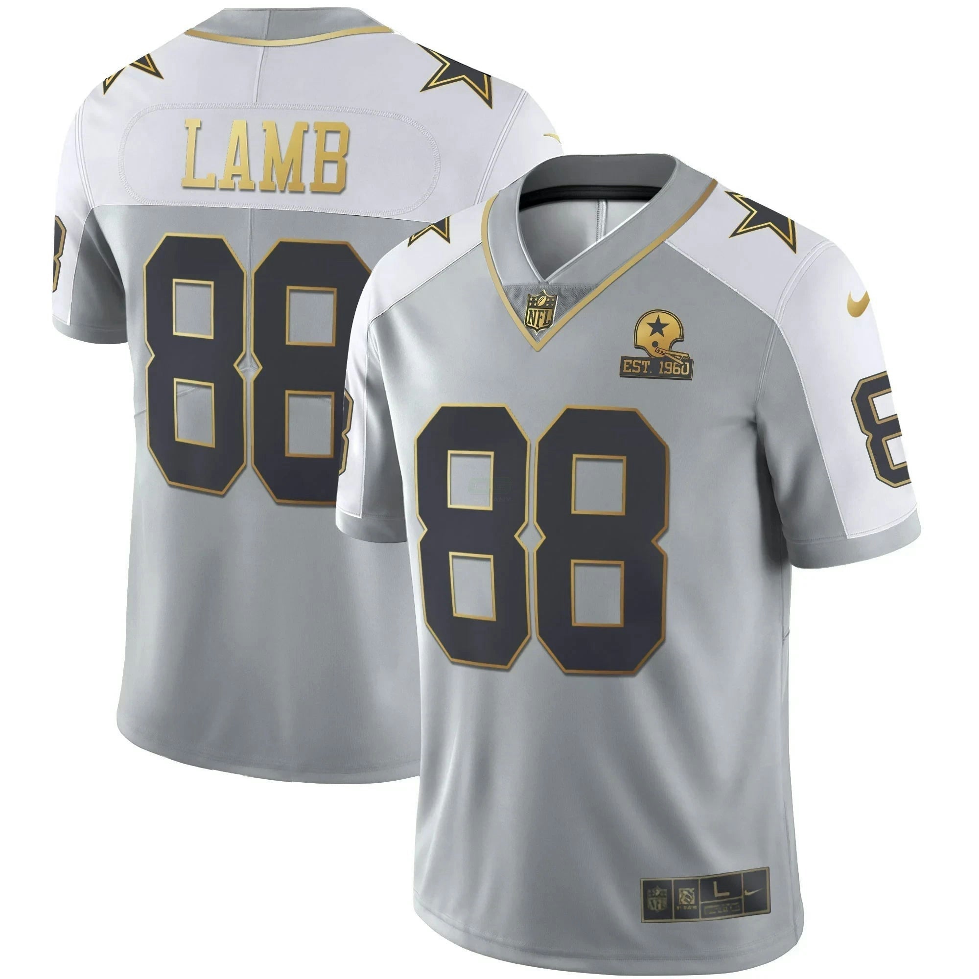 Camisa NFL Men’s Cinza Dourada Vapor Est 1960 Patch - Cinza Dourada