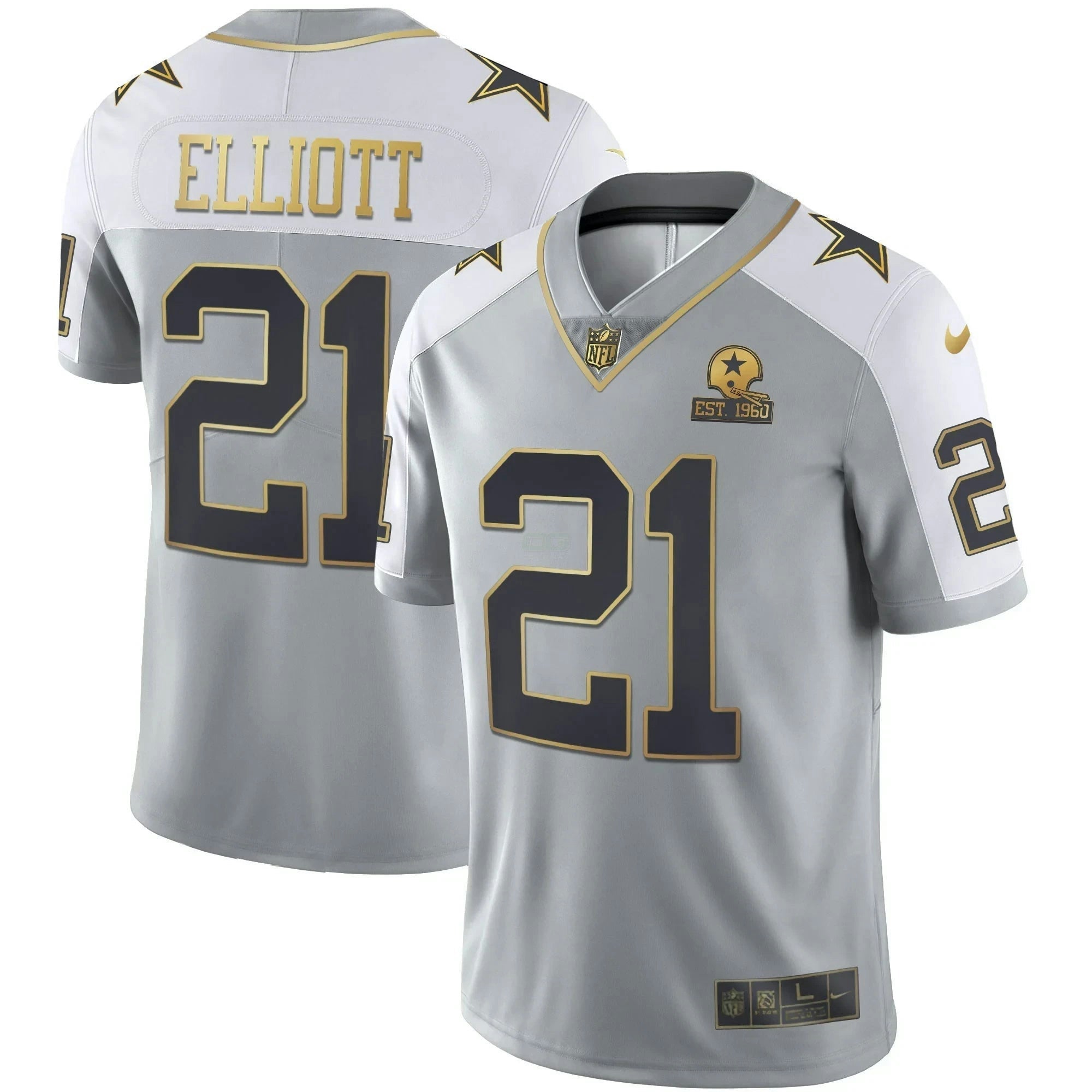 Camisa NFL Men’s Cinza Dourada Vapor Est 1960 Patch - Cinza Dourada