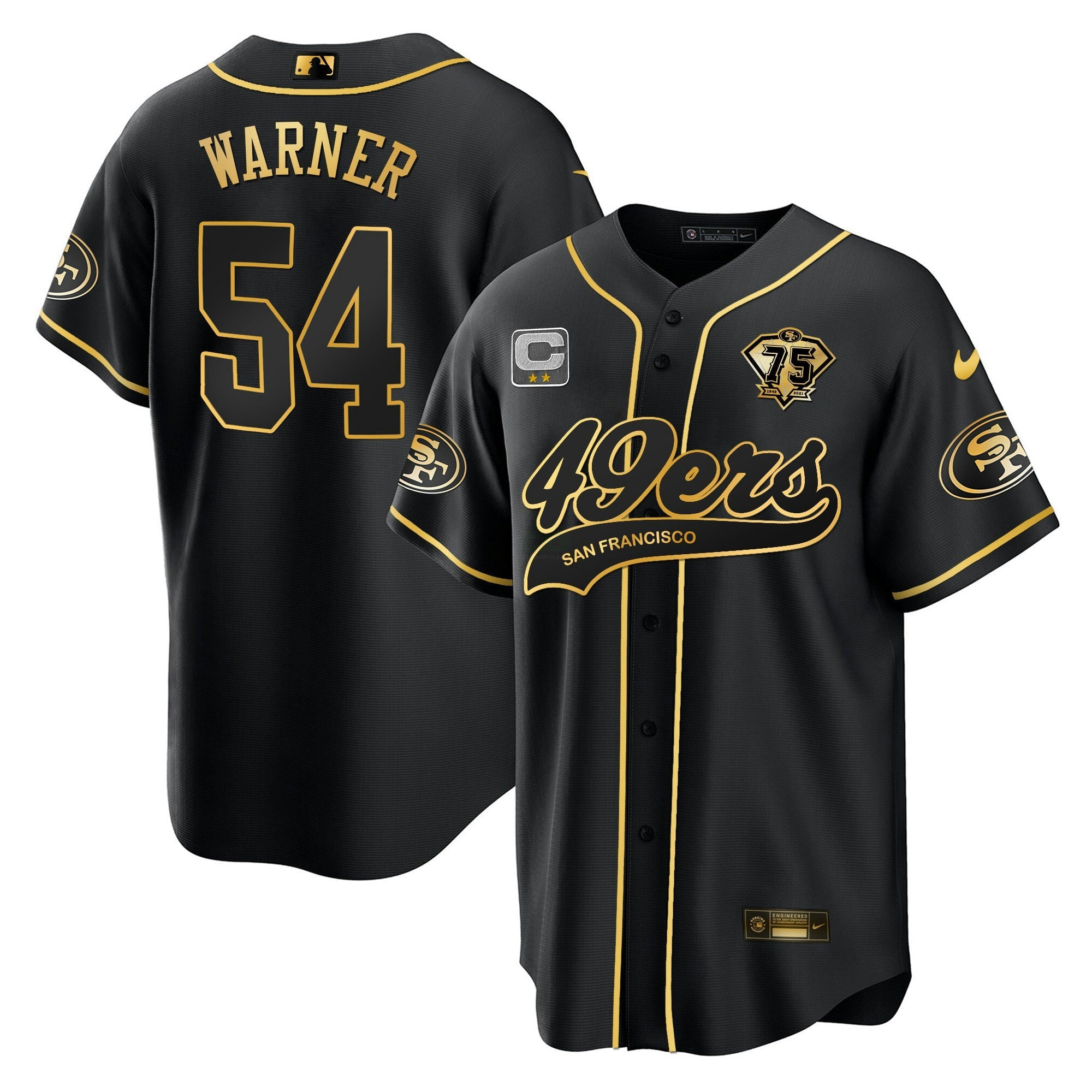 Camisa NFL Men’s Cool Base Dourada Jersey