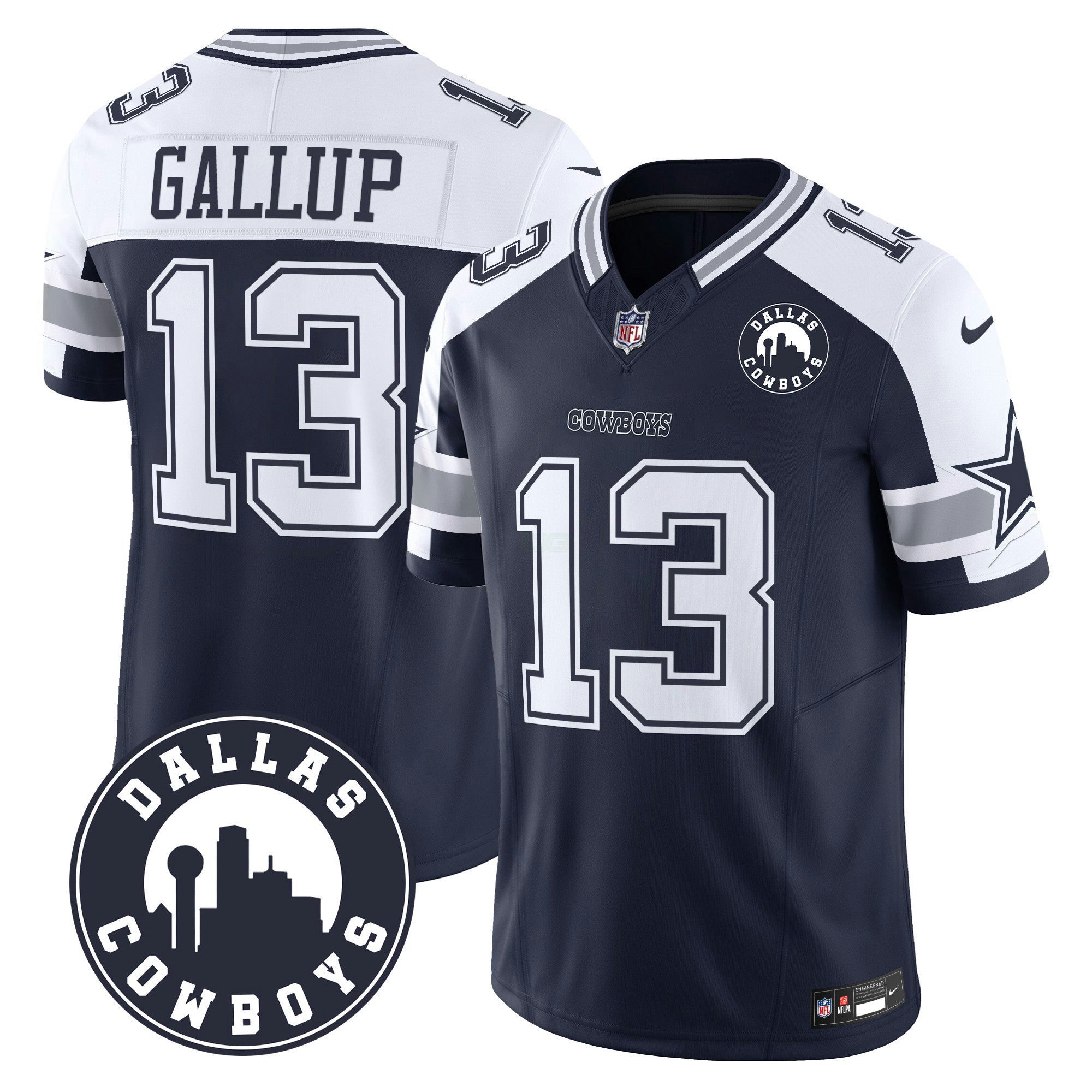Camisa NFL Men’s “Dallas City” Patch Vapor Limited Jersey