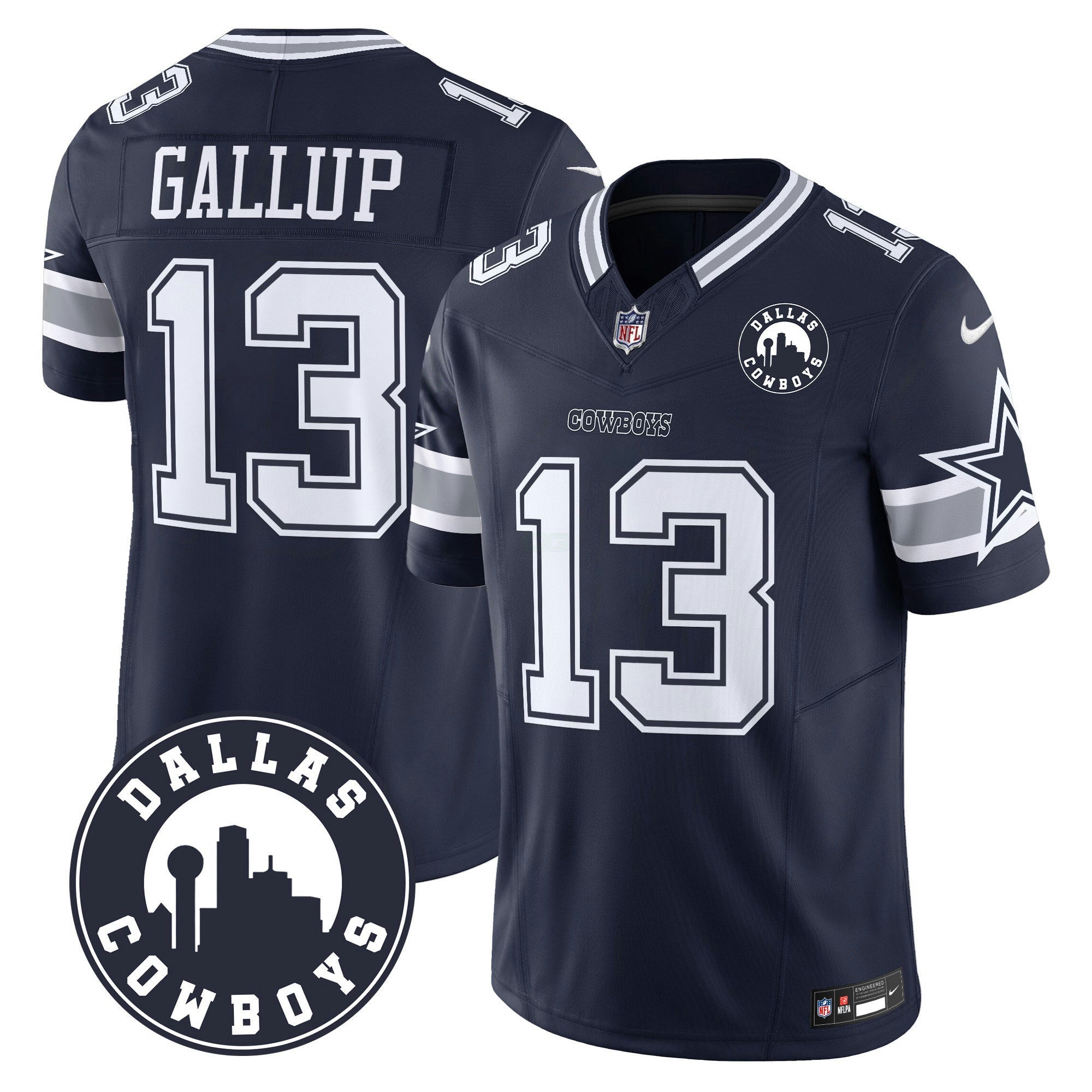 Camisa NFL Men’s “Dallas City” Patch Vapor Limited Jersey