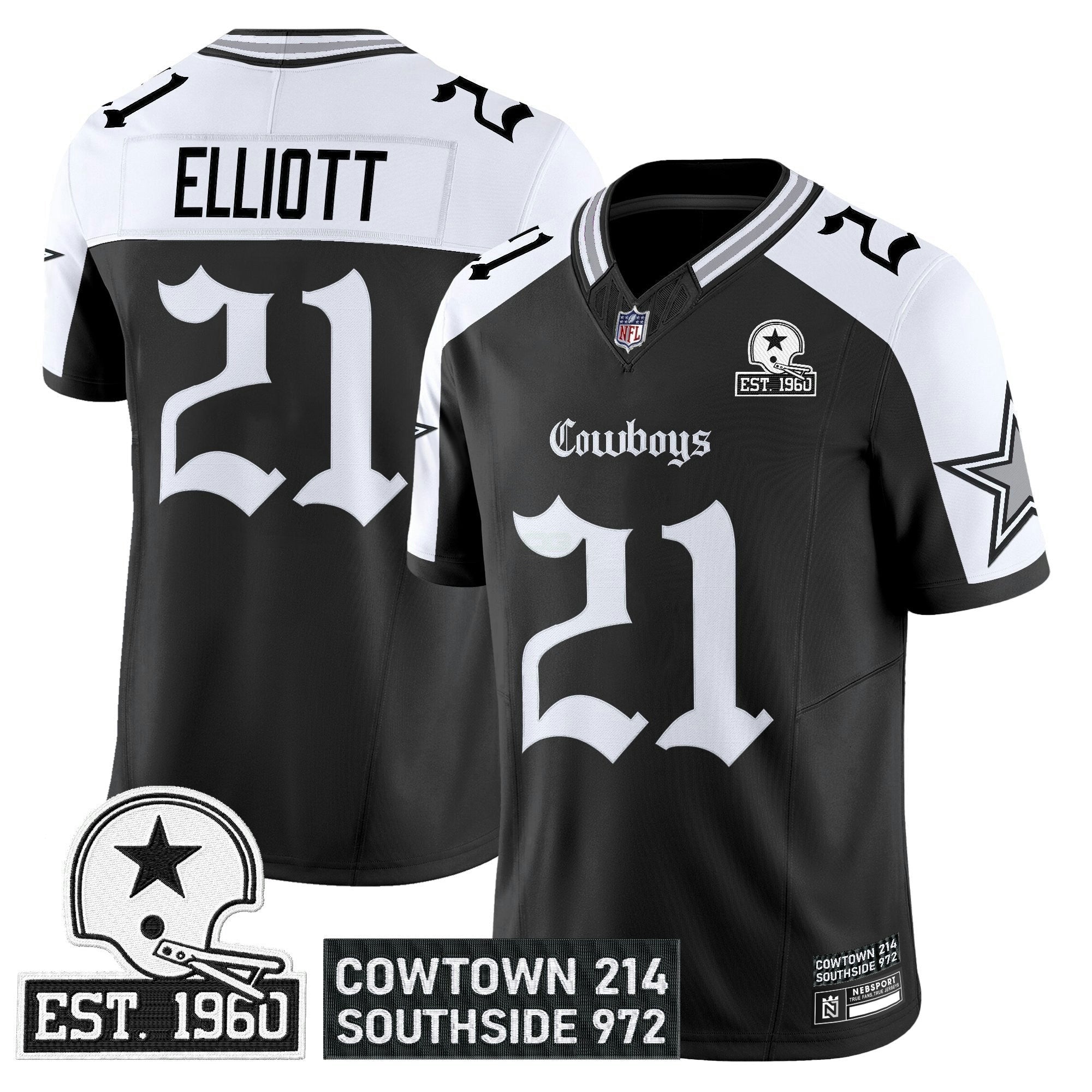 Camisa NFL Men’s Dallas ‘Gothic Lone Star Edition’ Vapor Limited Jersey