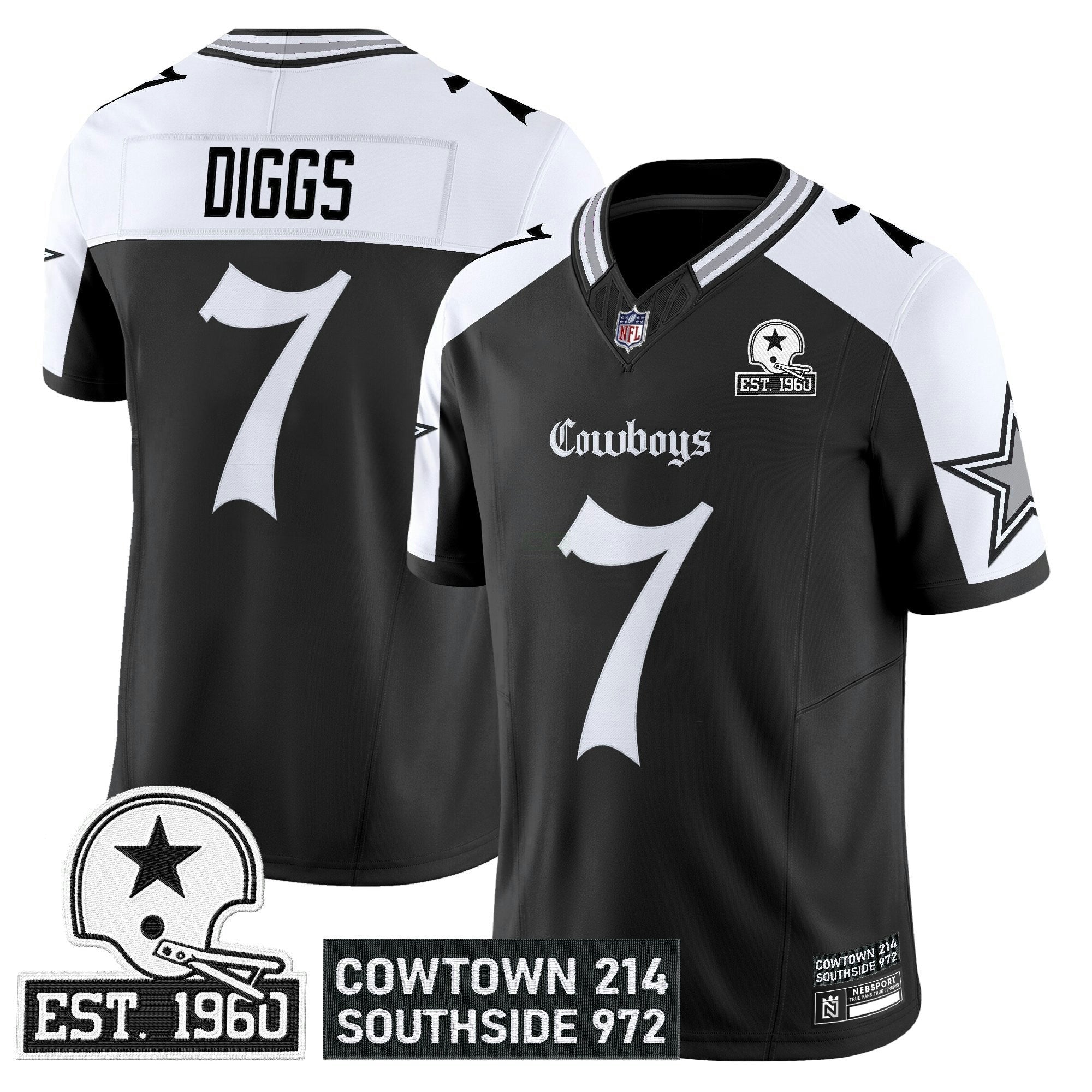 Camisa NFL Men’s Dallas ‘Gothic Lone Star Edition’ Vapor Limited Jersey