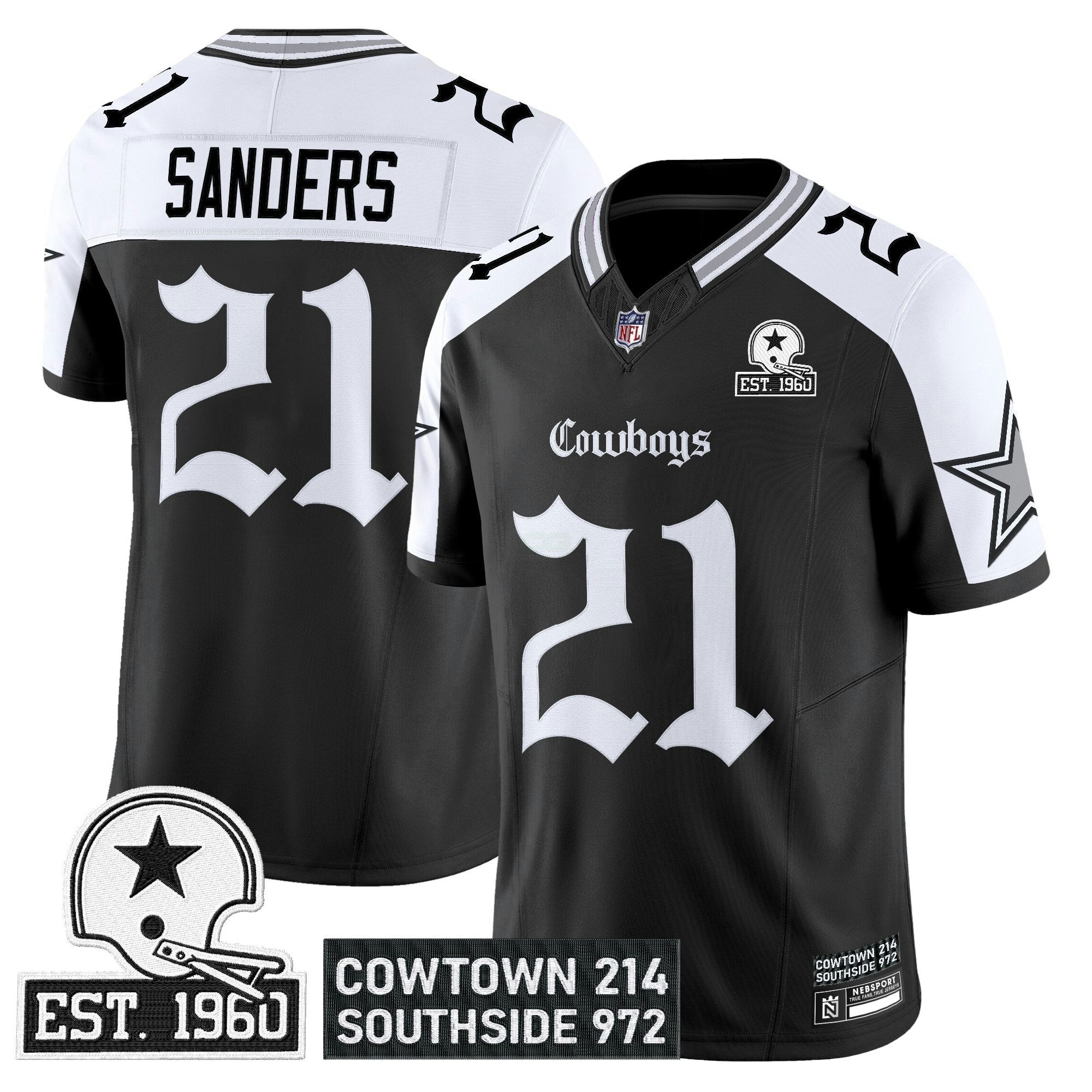Camisa NFL Men’s Dallas ‘Gothic Lone Star Edition’ Vapor Limited Jersey