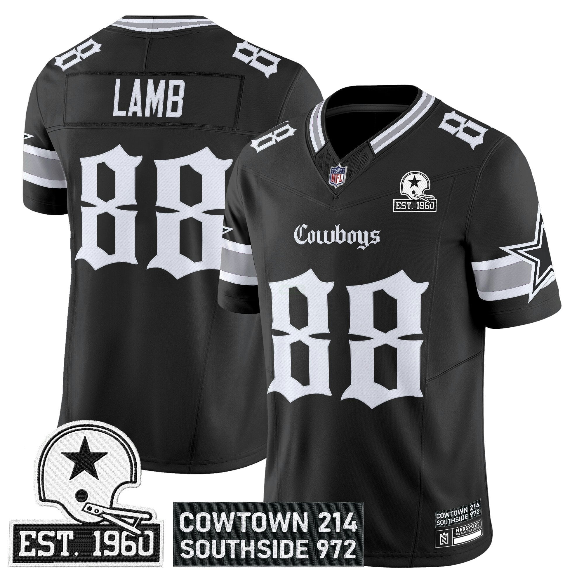 Camisa NFL Men’s Dallas ‘Gothic Lone Star Edition’ Vapor Limited Jersey
