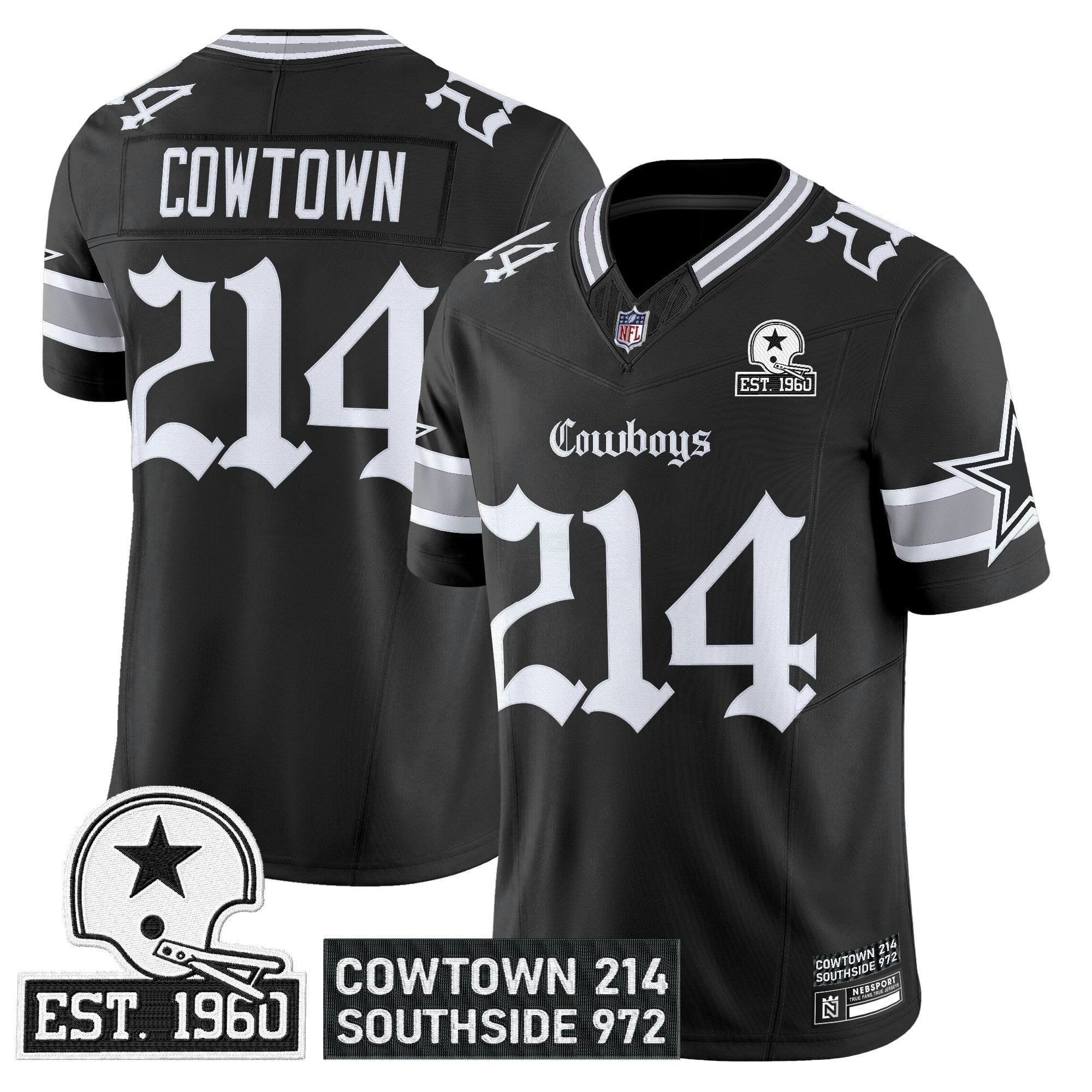 Camisa NFL Men’s Dallas ‘Gothic Lone Star Edition’ Vapor Limited Jersey