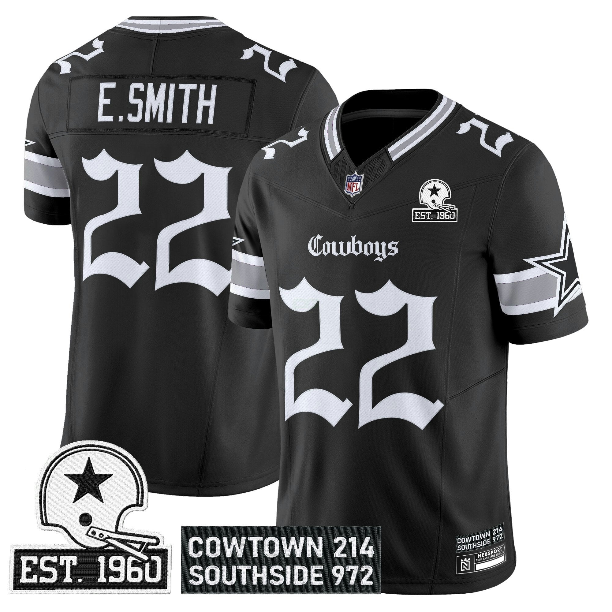 Camisa NFL Men’s Dallas ‘Gothic Lone Star Edition’ Vapor Limited Jersey