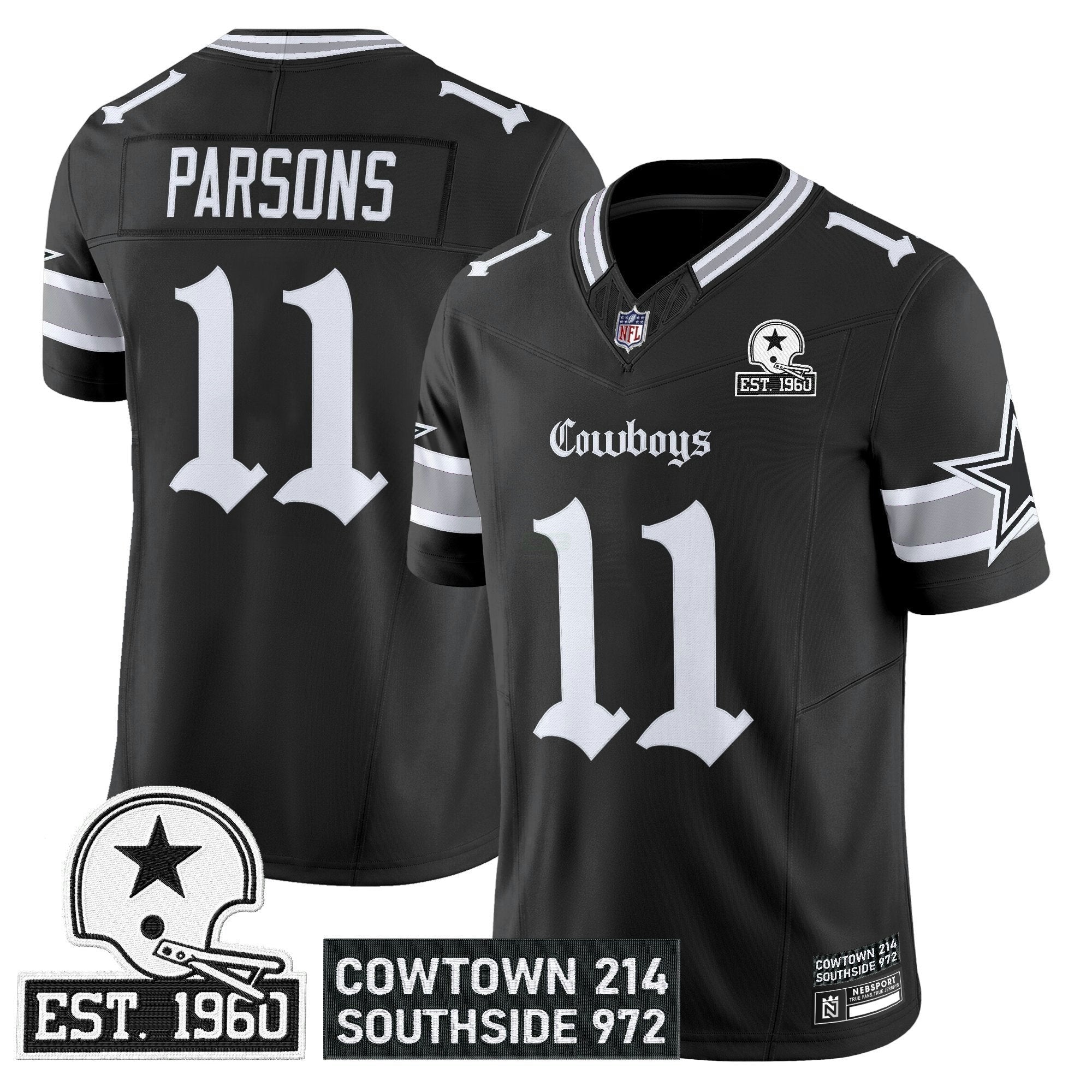 Camisa NFL Men’s Dallas ‘Gothic Lone Star Edition’ Vapor Limited Jersey