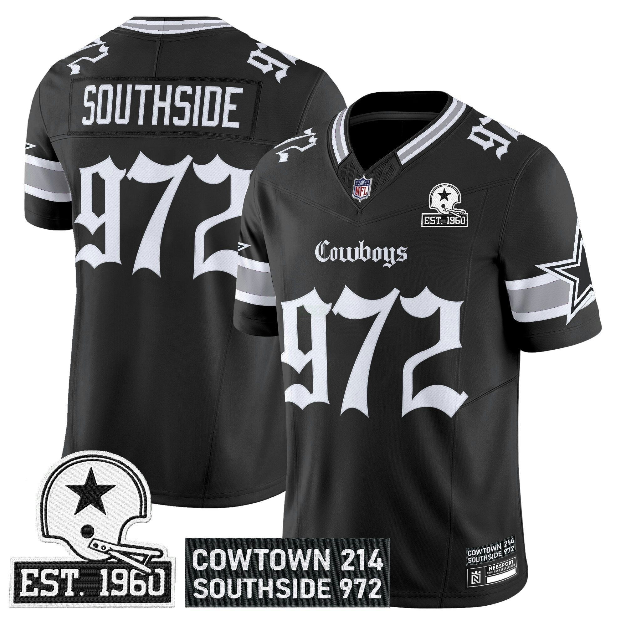 Camisa NFL Men’s Dallas ‘Gothic Lone Star Edition’ Vapor Limited Jersey