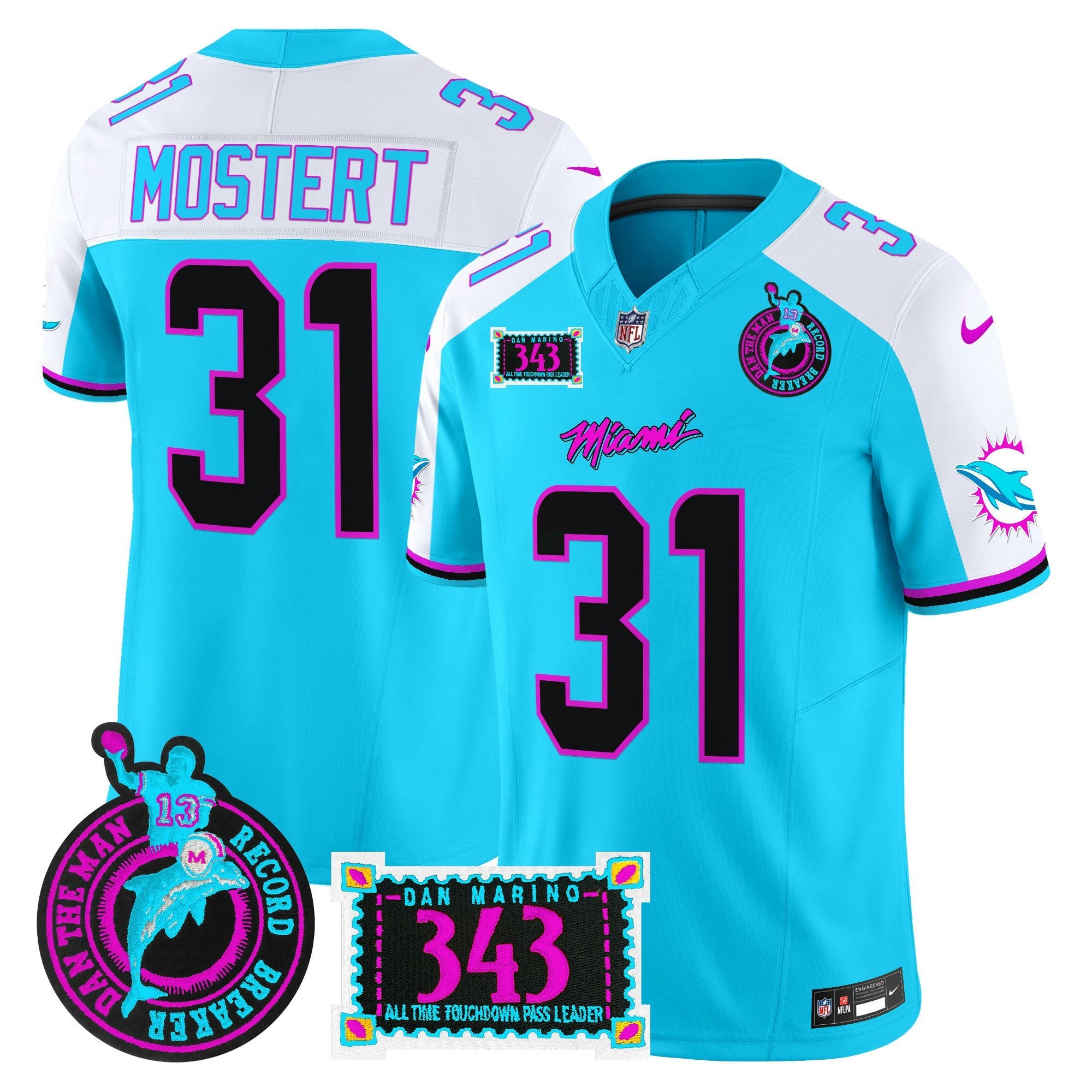 Camisa NFL Men’s “Dan the Man Record Breaker” Patch Vapor Limited Jersey
