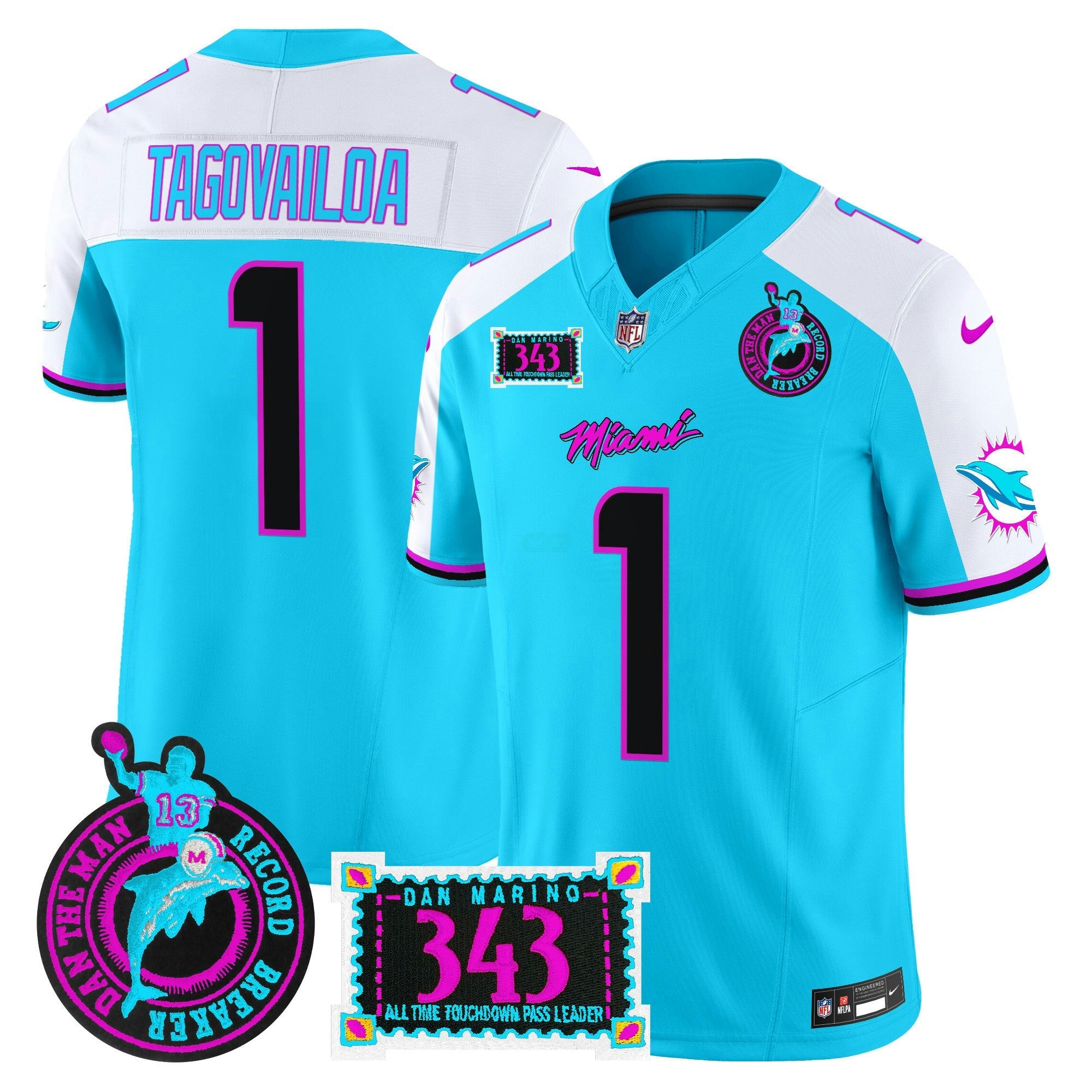 Camisa NFL Men’s “Dan the Man Record Breaker” Patch Vapor Limited Jersey