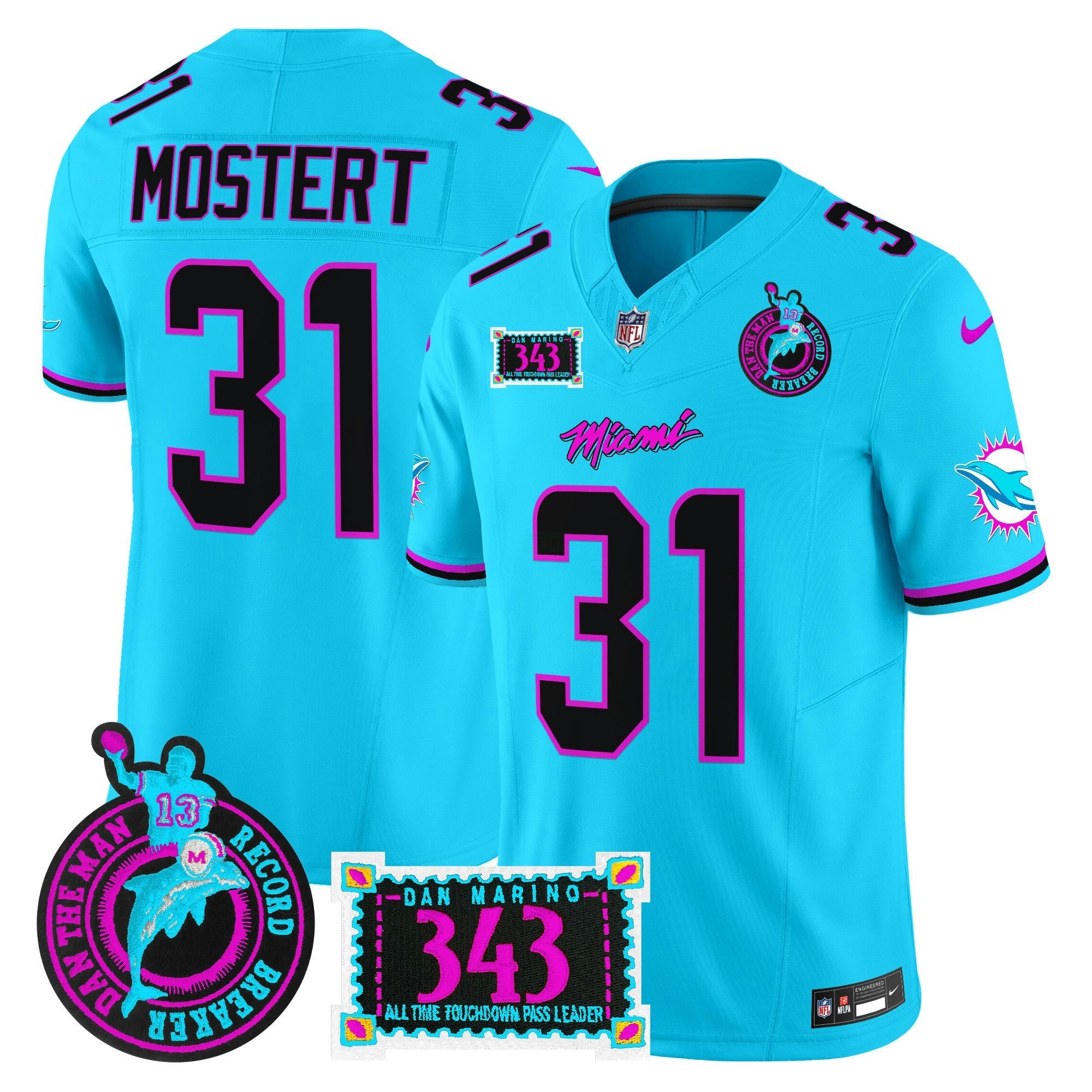 Camisa NFL Men’s “Dan the Man Record Breaker” Patch Vapor Limited Jersey
