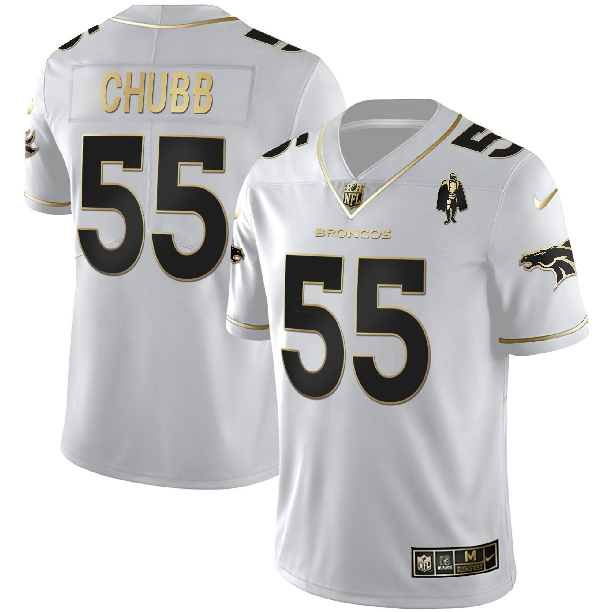 Camisa NFL Men’s Denver Branca Dourada and Preta Dourada Jersey