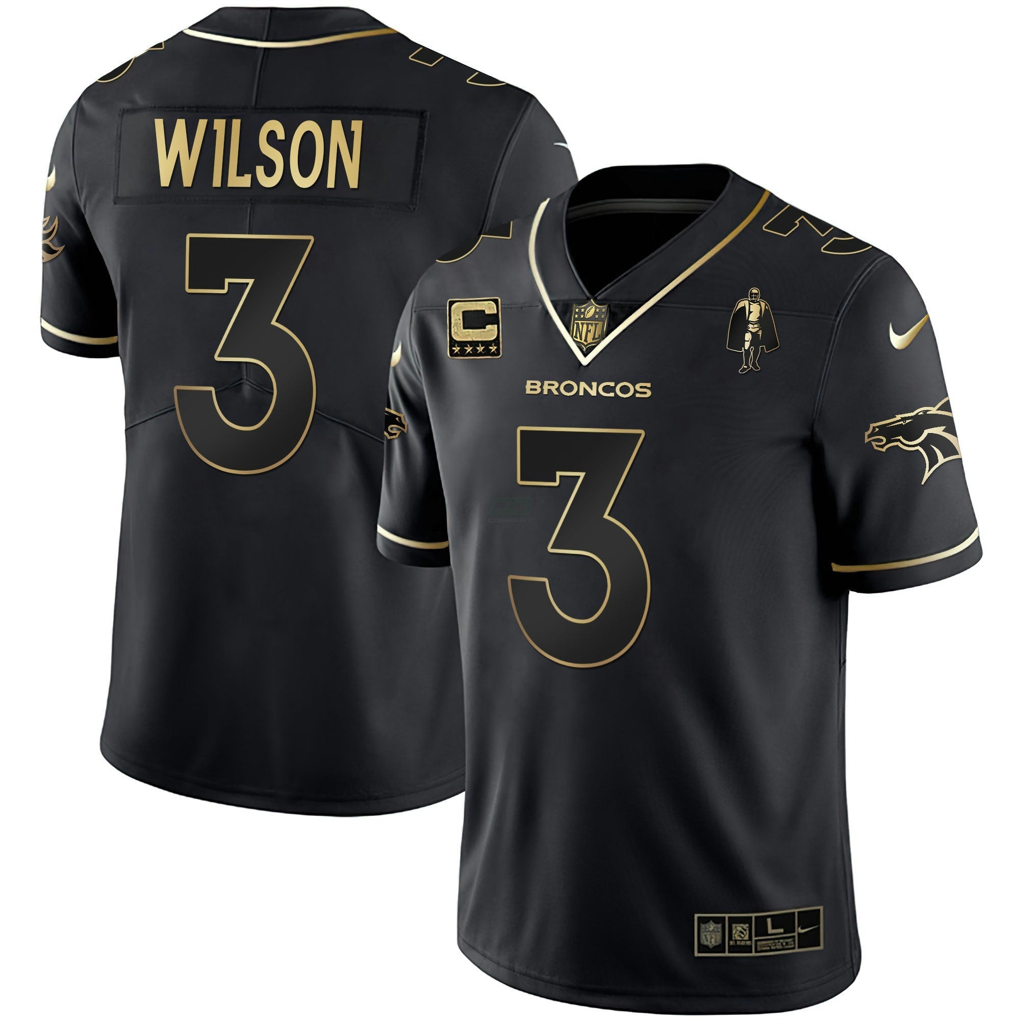 Camisa NFL Men’s Denver Branca Dourada and Preta Dourada Jersey