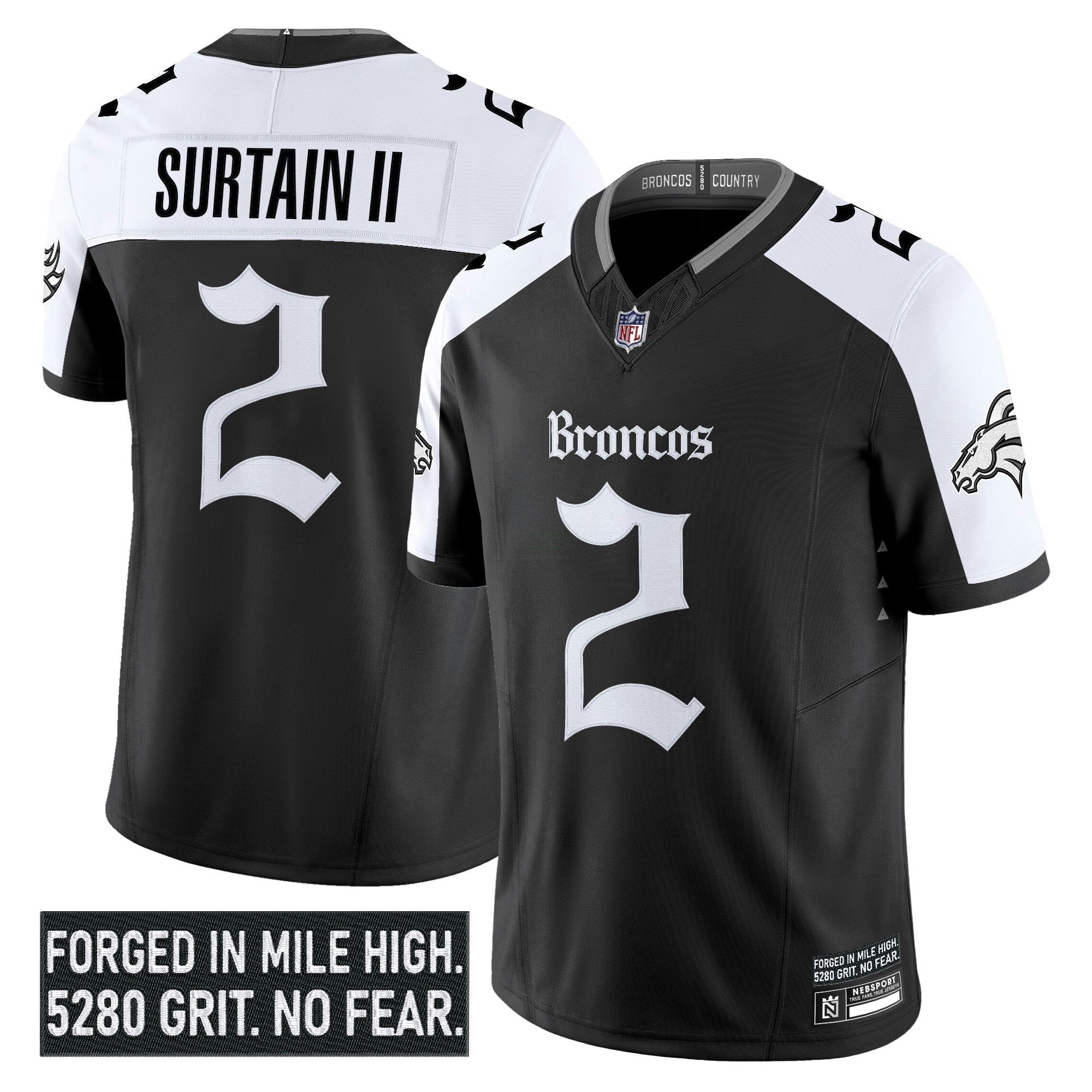 Camisa NFL Men’s Denver ‘Gothic Mile High Shadows Edition’ Vapor Limited Jersey