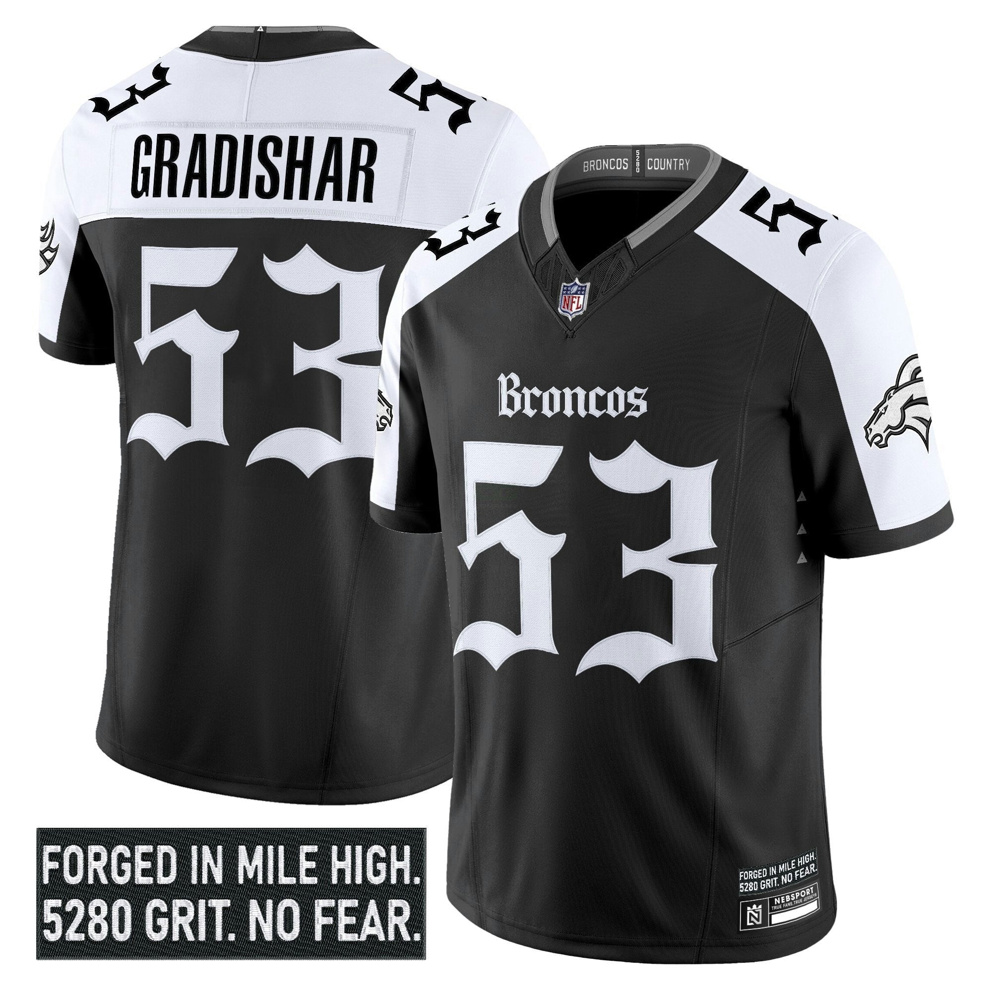 Camisa NFL Men’s Denver ‘Gothic Mile High Shadows Edition’ Vapor Limited Jersey