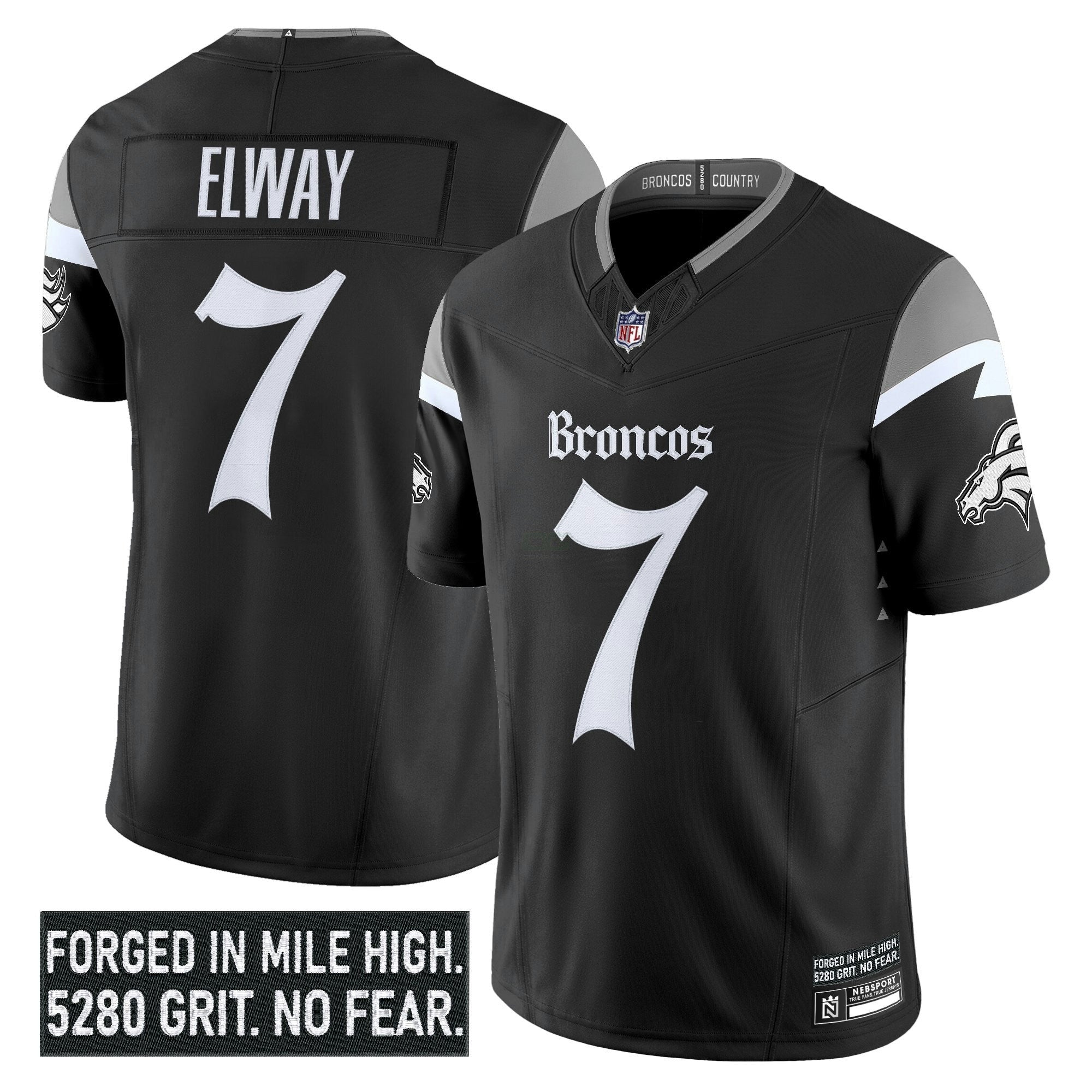 Camisa NFL Men’s Denver ‘Gothic Mile High Shadows Edition’ Vapor Limited Jersey