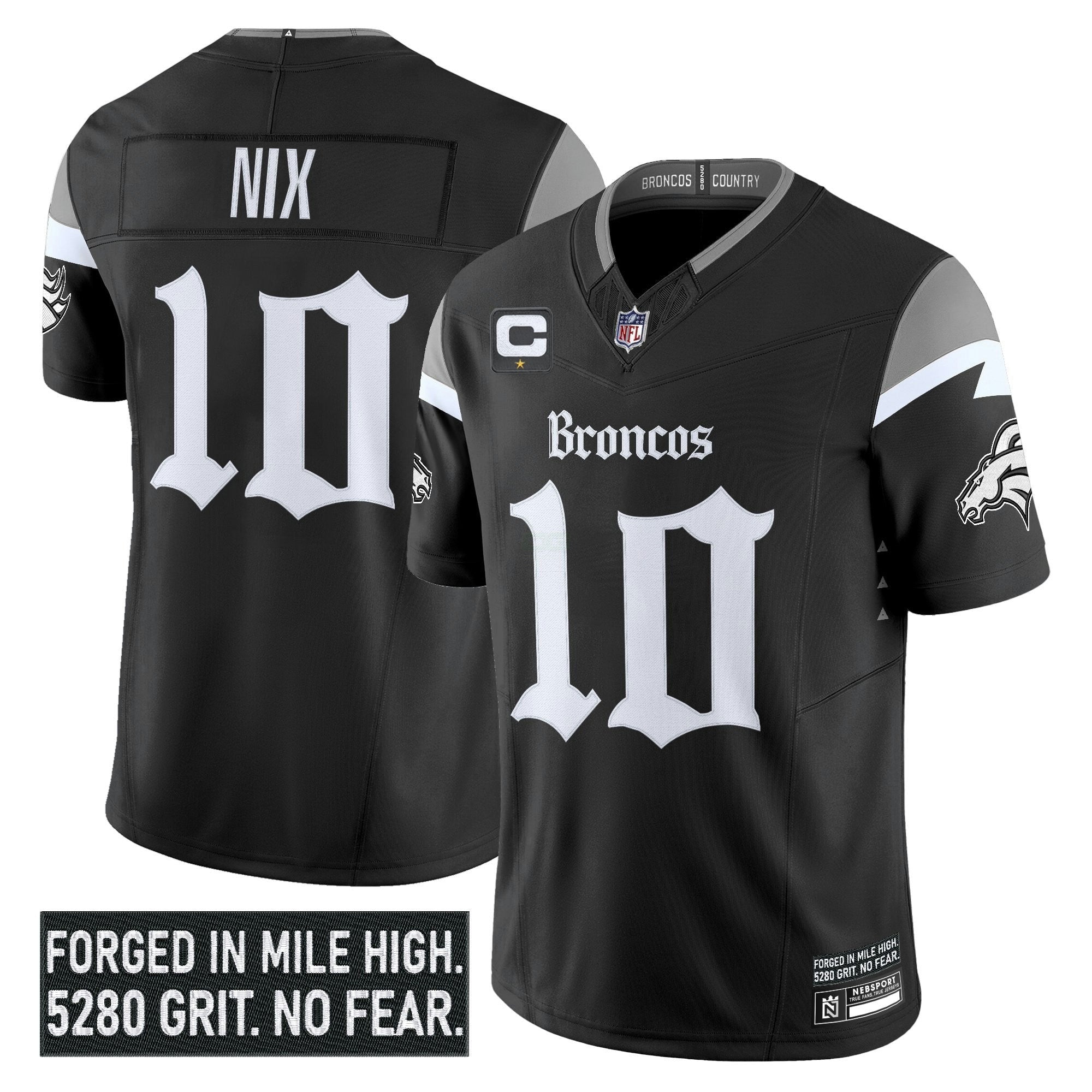Camisa NFL Men’s Denver ‘Gothic Mile High Shadows Edition’ Vapor Limited Jersey