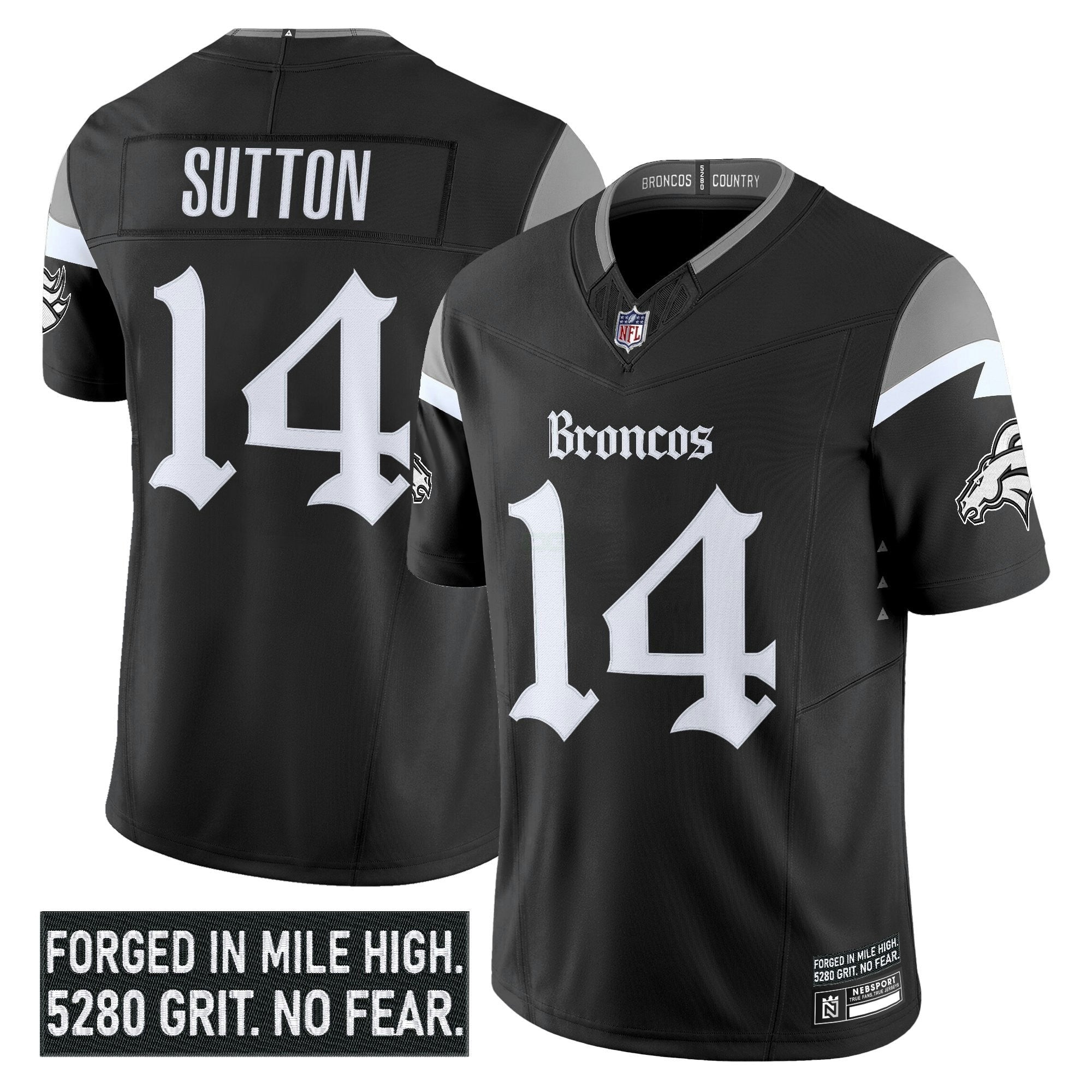 Camisa NFL Men’s Denver ‘Gothic Mile High Shadows Edition’ Vapor Limited Jersey