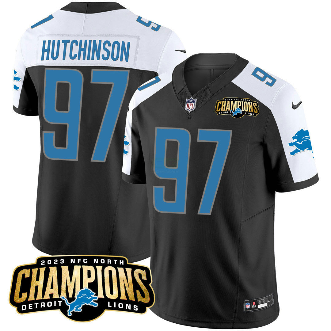 Camisa NFL Men’s Detroit 2023 NFC North Champions Patch Vapor Jersey