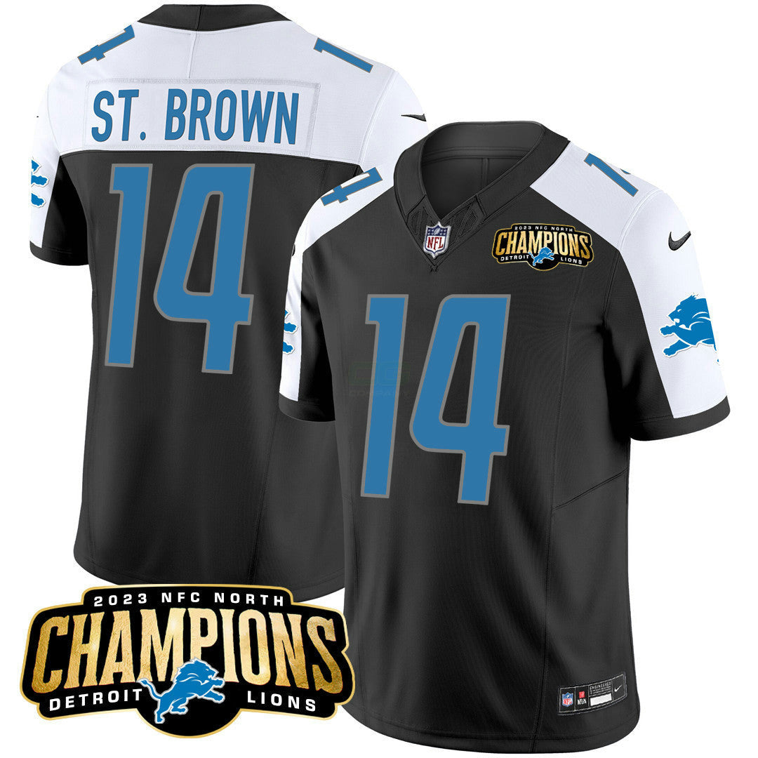 Camisa NFL Men’s Detroit 2023 NFC North Champions Patch Vapor Jersey