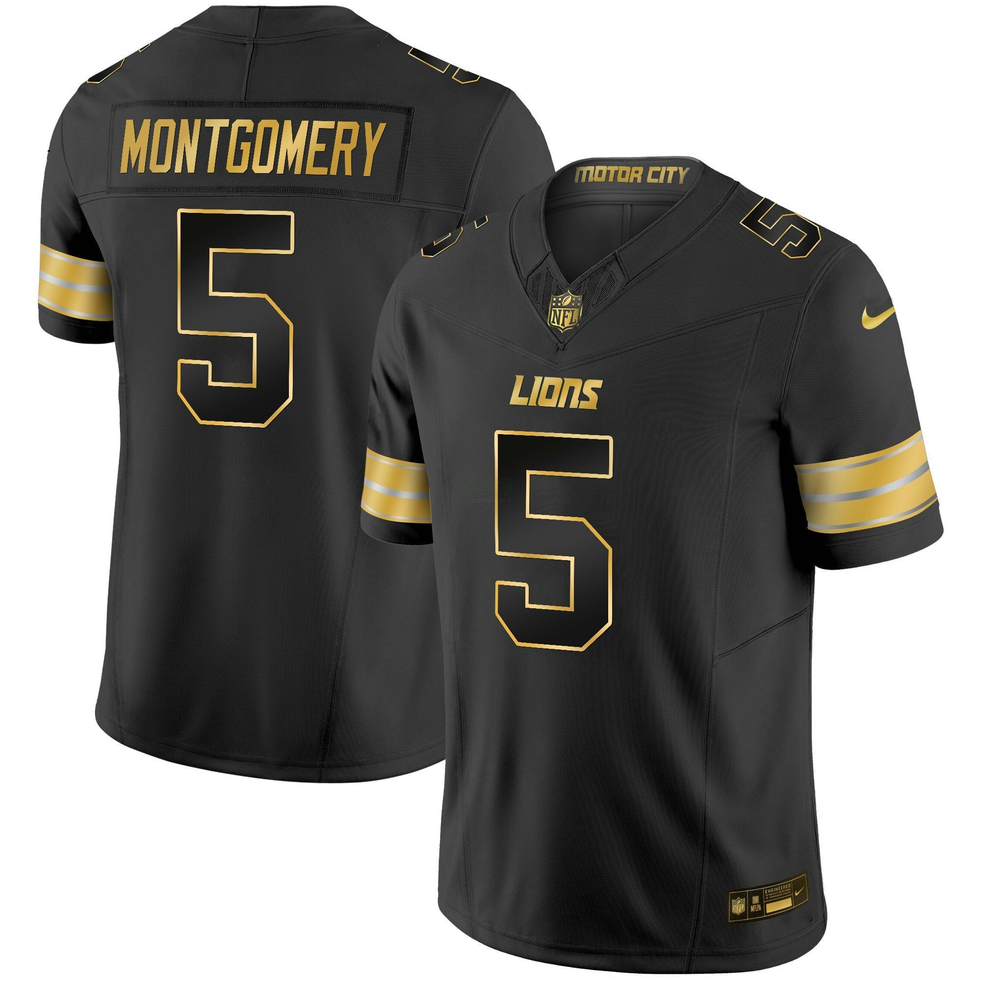 Camisa NFL Men’s Detroit 2024 Dourada Vapor Limited Jersey