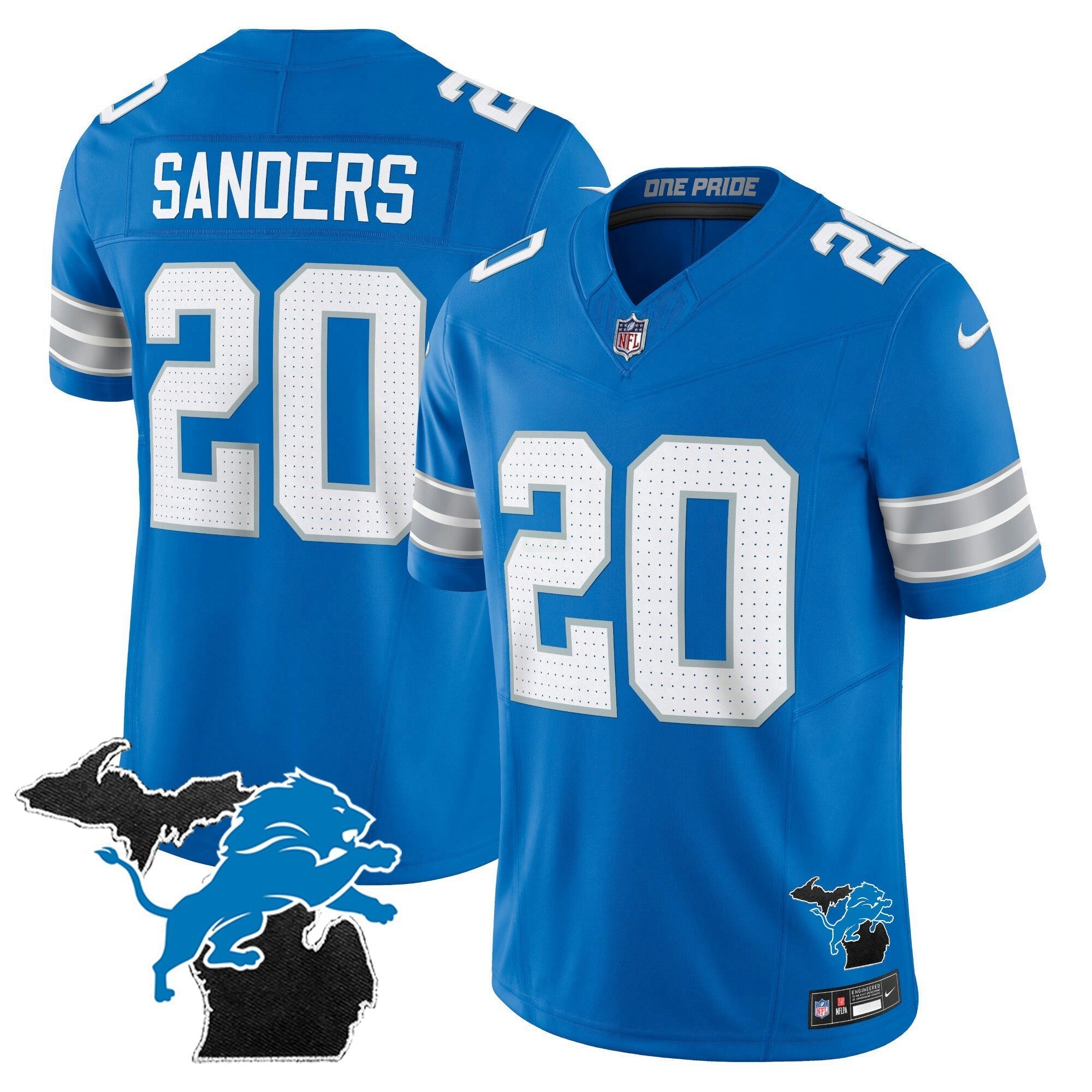 Camisa NFL Men’s Detroit 2024 Michigan Patch Vapor Limited Jersey