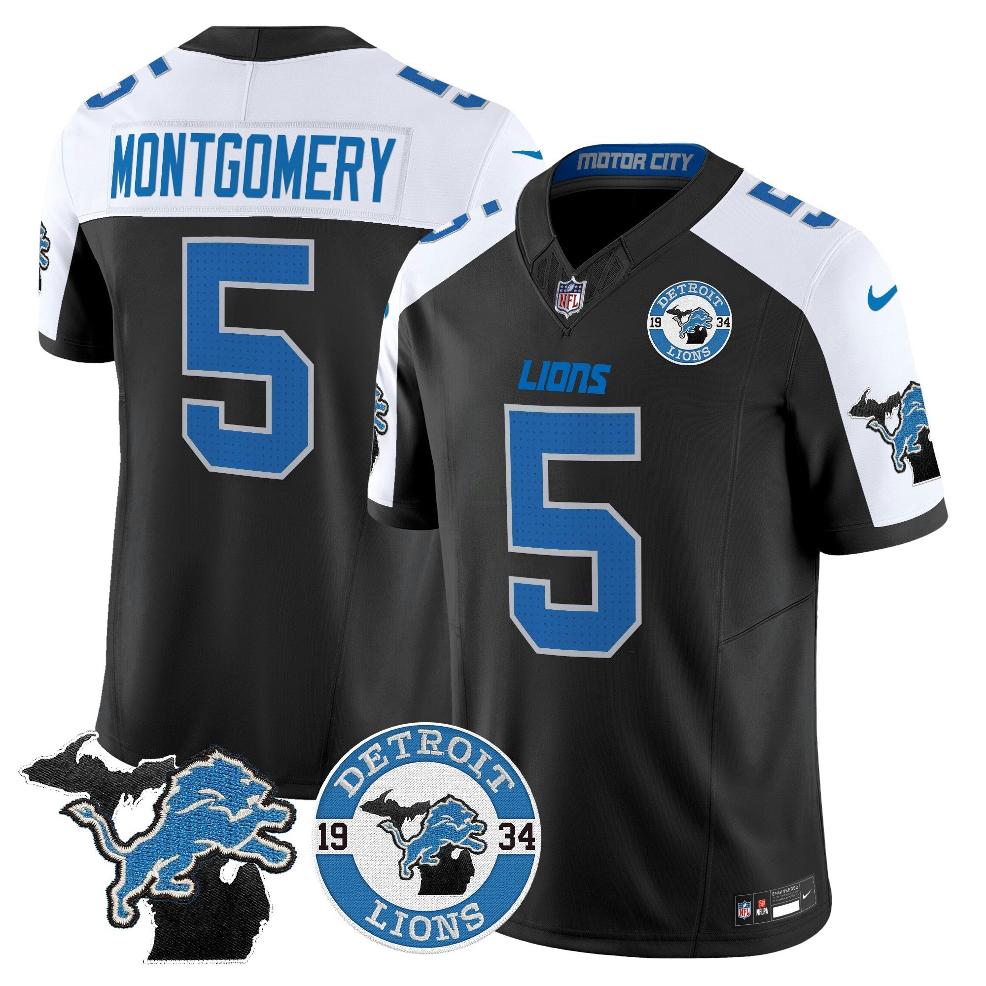 Camisa NFL Men’s Detroit 2024 Vapor Limited Jersey – Est. 1934 Patch