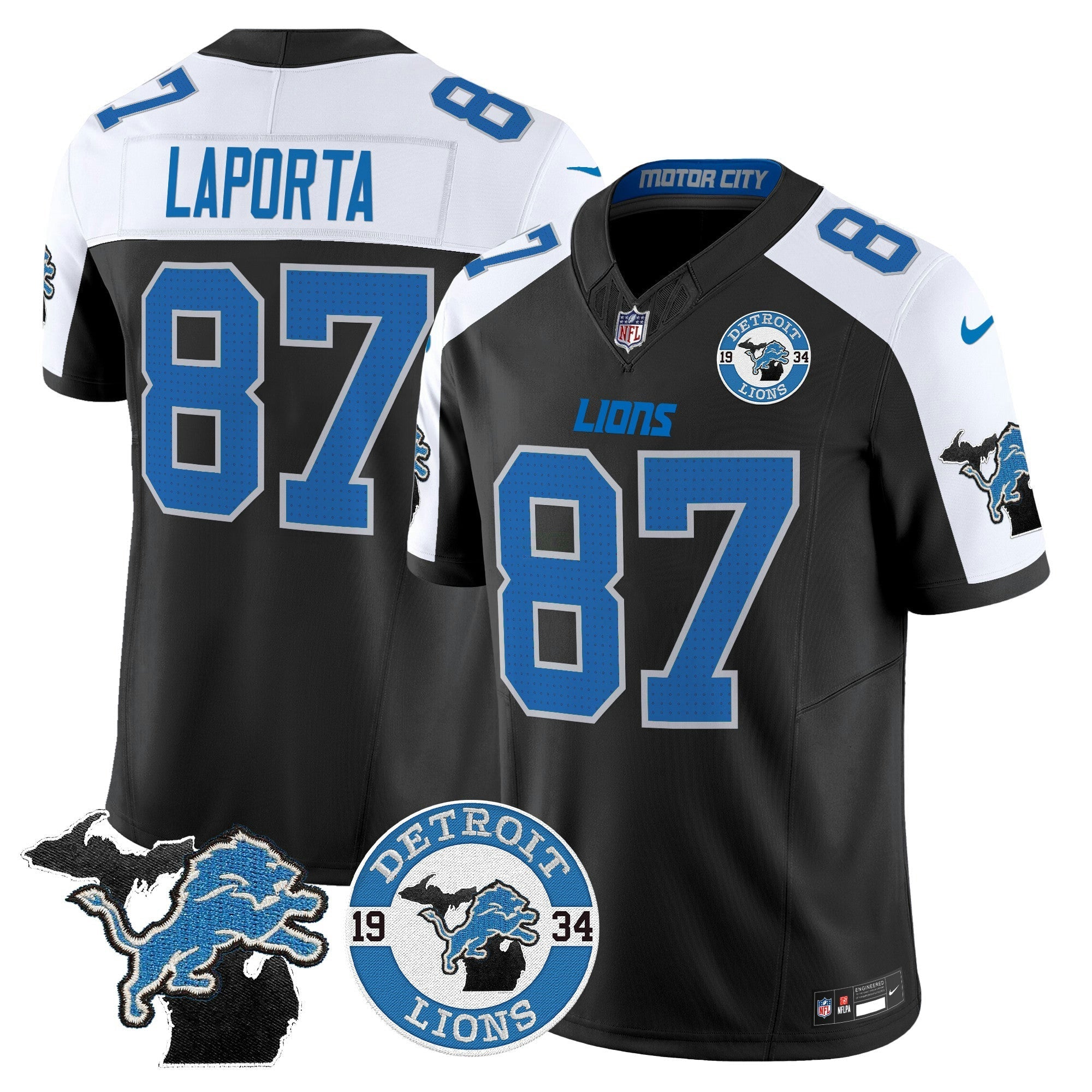 Camisa NFL Men’s Detroit 2024 Vapor Limited Jersey – Est. 1934 Patch