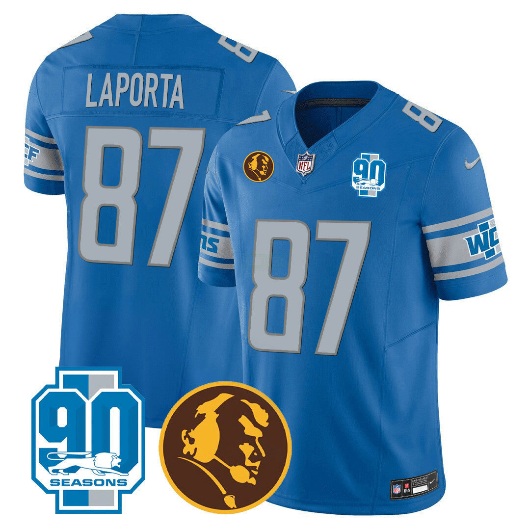 Camisa NFL Men’s Detroit 90th & John Madden Patch Jersey