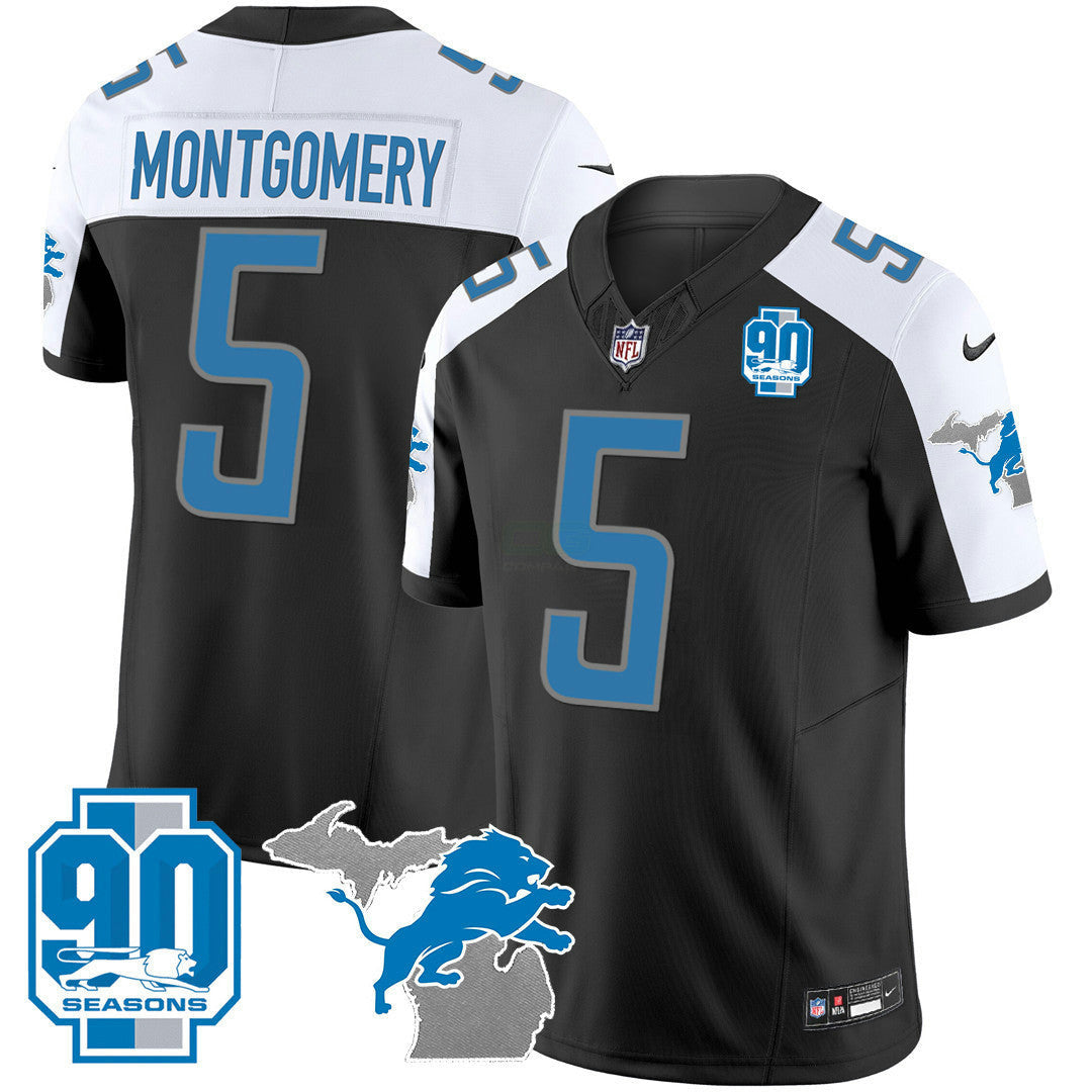 Camisa NFL Men’s Detroit 90th Year & Michigan Patch Vapor Jersey