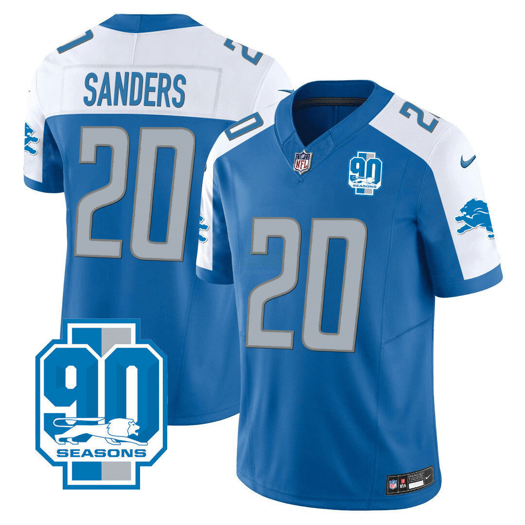 Camisa NFL Men’s Detroit 90th Year Patch Jersey