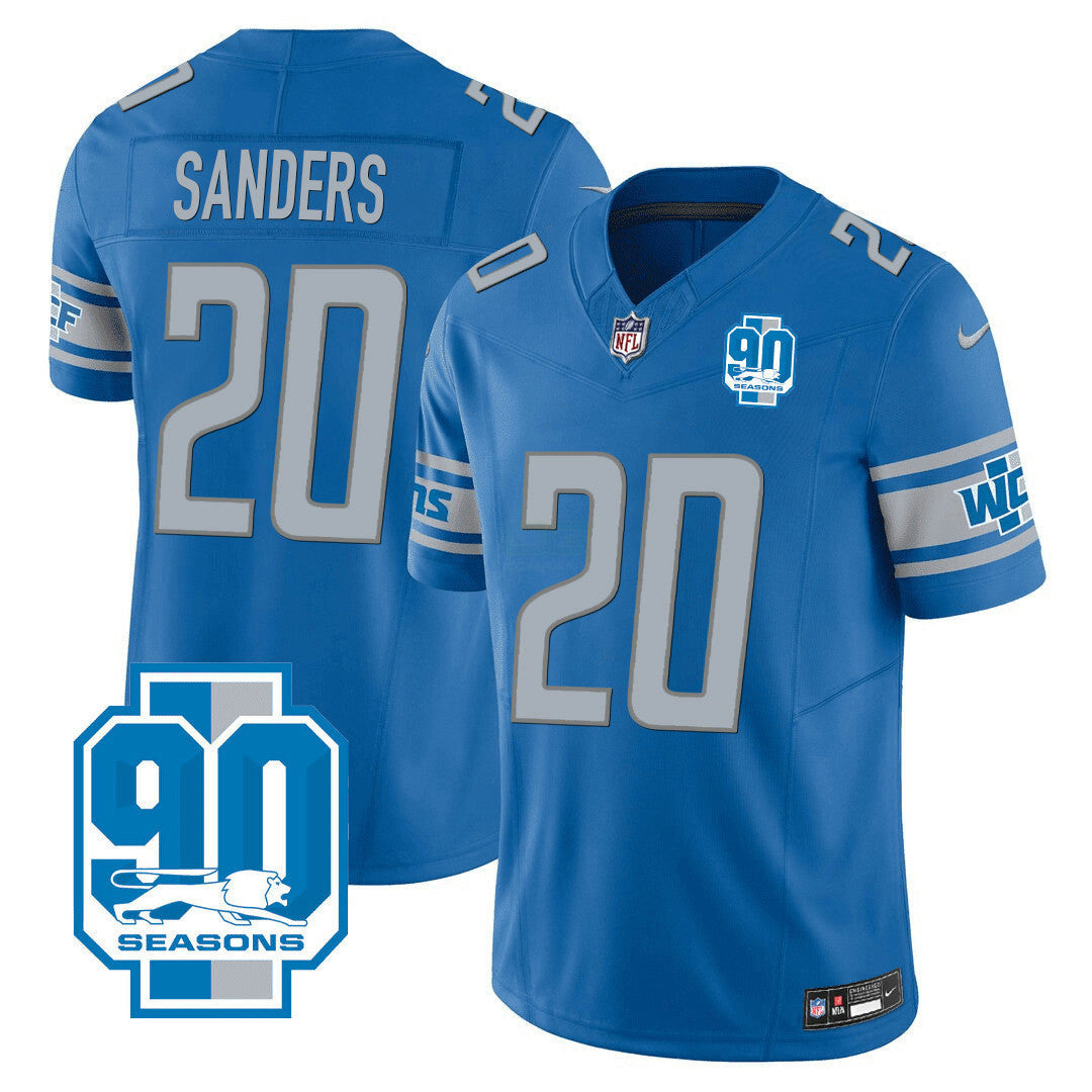 Camisa NFL Men’s Detroit 90th Year Patch Jersey