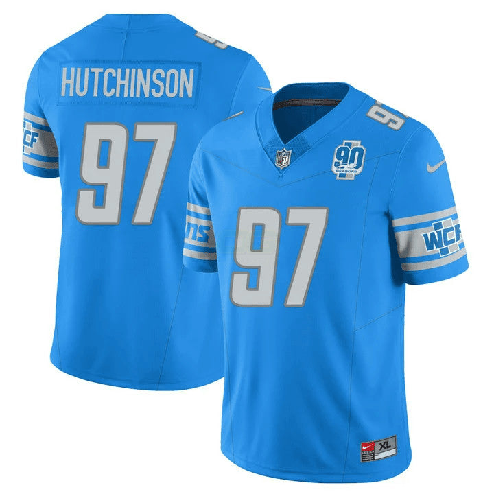 Camisa NFL Men’s Detroit 90th Year Patch Vapor Jersey V2