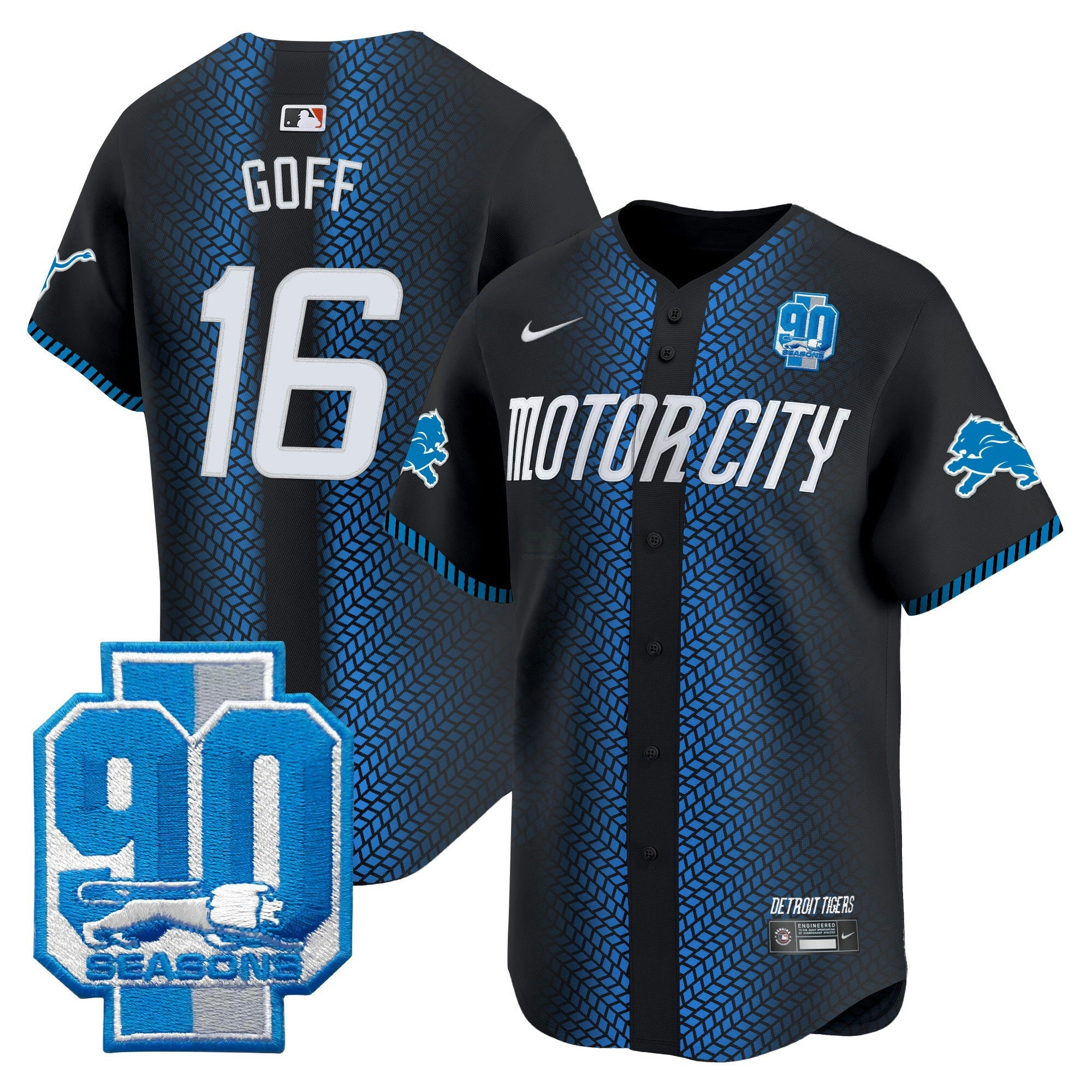 Camisa NFL Men’s Detroit 90th Year Patch Vapor Premier Limited Jersey