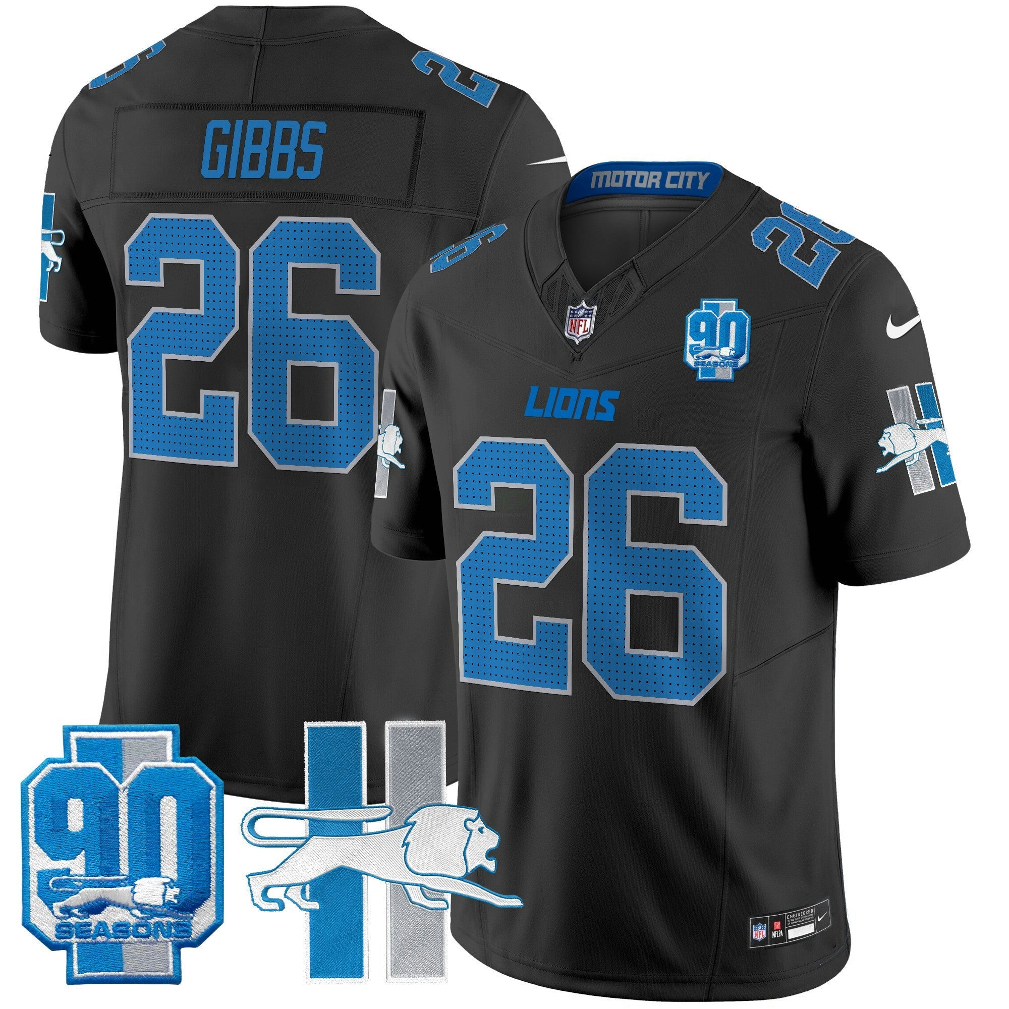 Camisa NFL Men’s Detroit Lion 1946 Throwback Vapor Limited Jersey