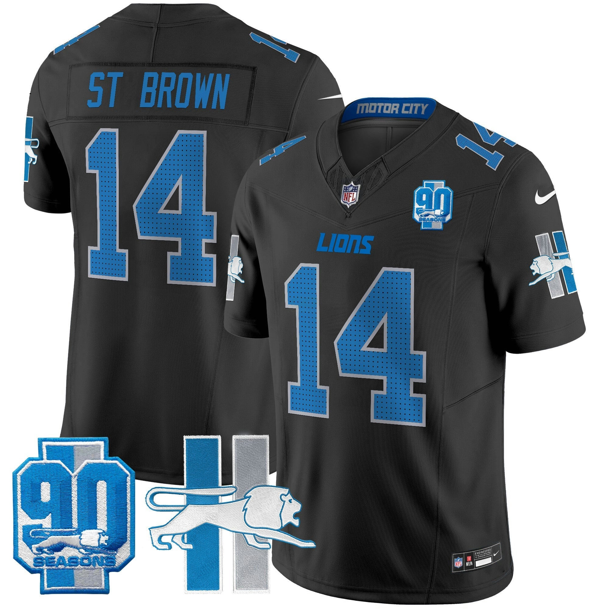 Camisa NFL Men’s Detroit Lion 1946 Throwback Vapor Limited Jersey