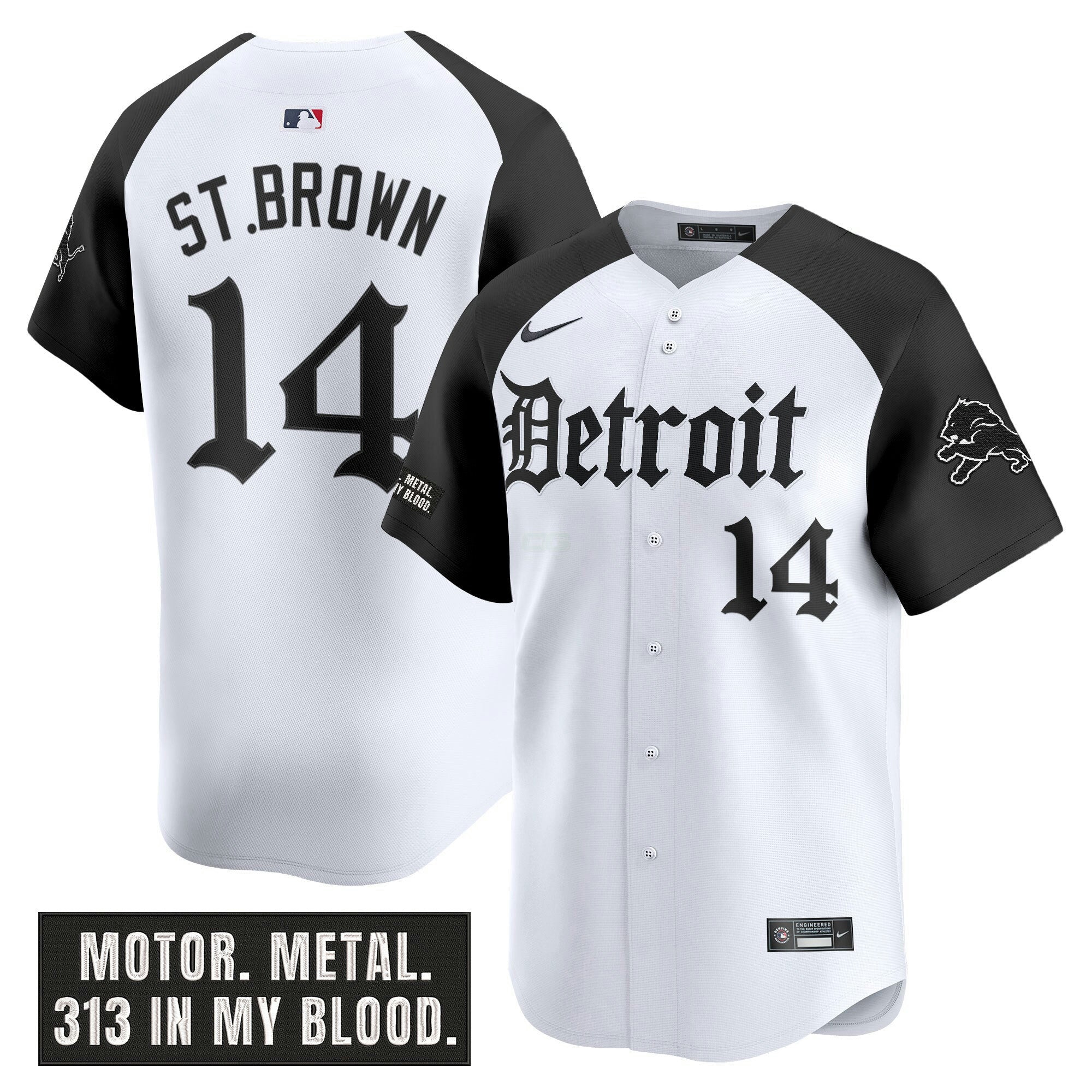Camisa NFL Men’s Detroit ‘Motor Gothic Edition’ Vapor Premier Limited Jersey