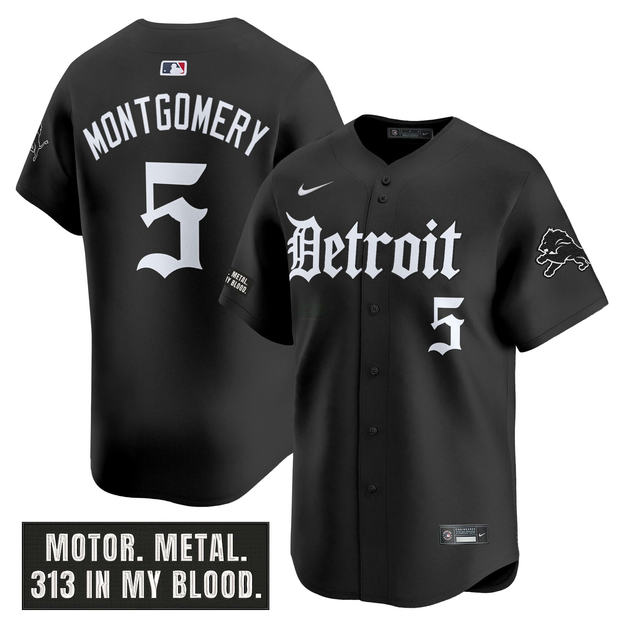 Camisa NFL Men’s Detroit ‘Motor Gothic Edition’ Vapor Premier Limited Jersey