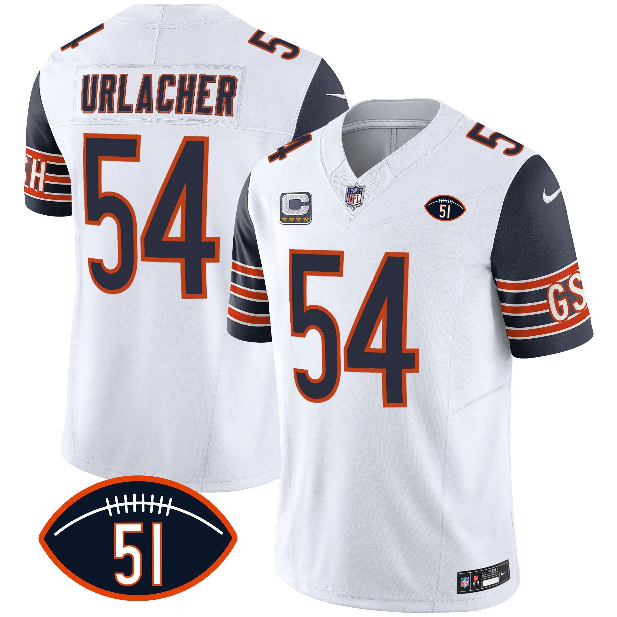 Camisa NFL Men’s Dick Butkus Patch GSH Vapor Jersey