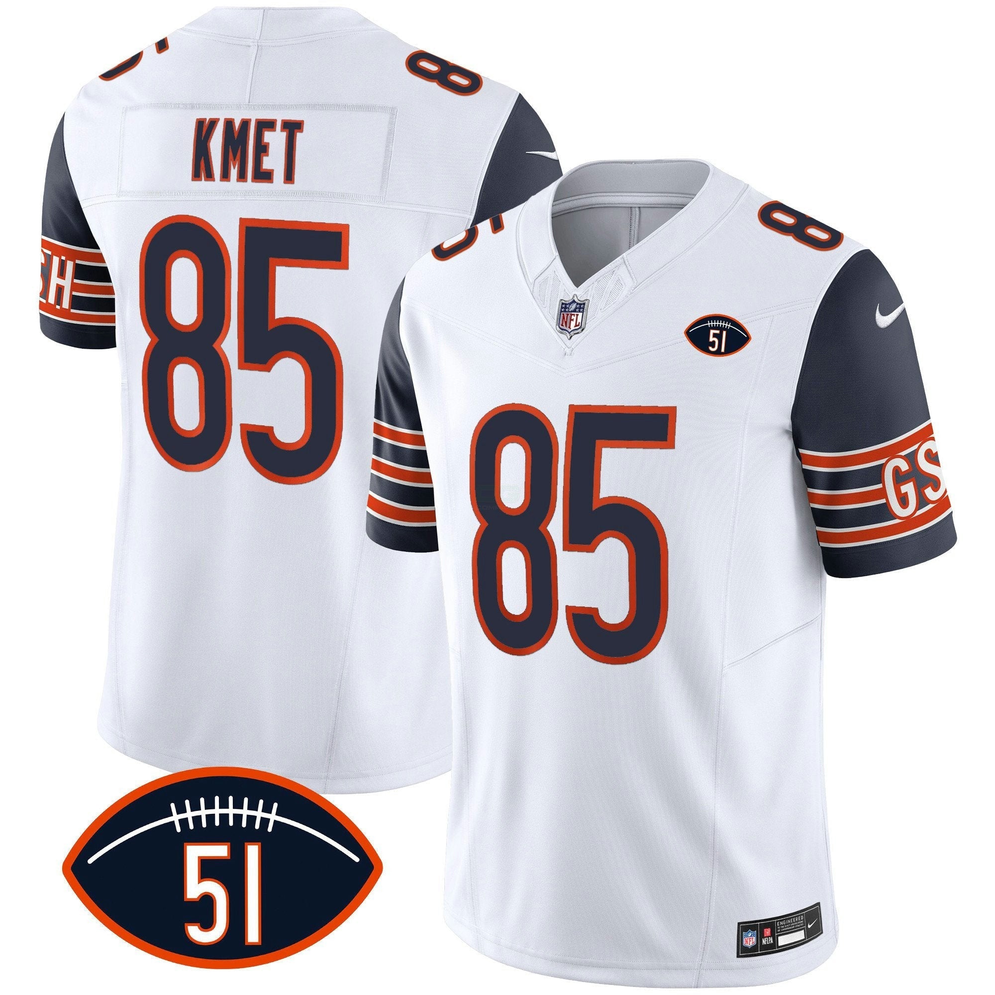 Camisa NFL Men’s Dick Butkus Patch GSH Vapor Jersey