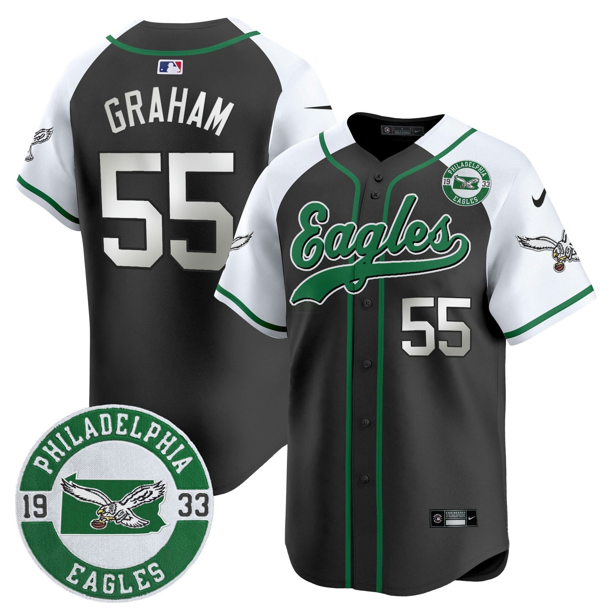 Camisa NFL Men’s Est. 1933 Patch Patch Kelly Green Vapor Jersey