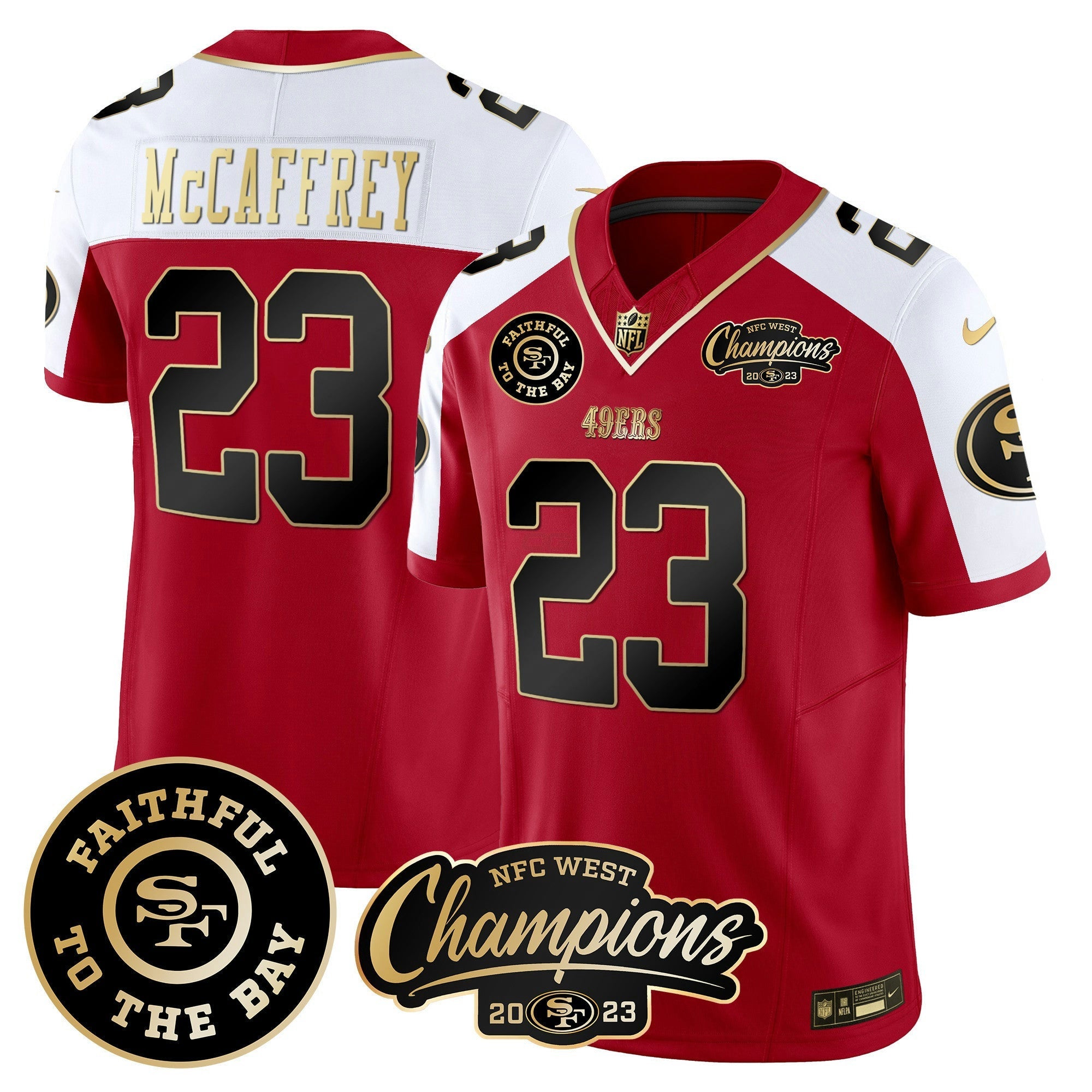 Camisa NFL Men’s Faithful & 2023 NFC West Champions Patch Vapor Jersey