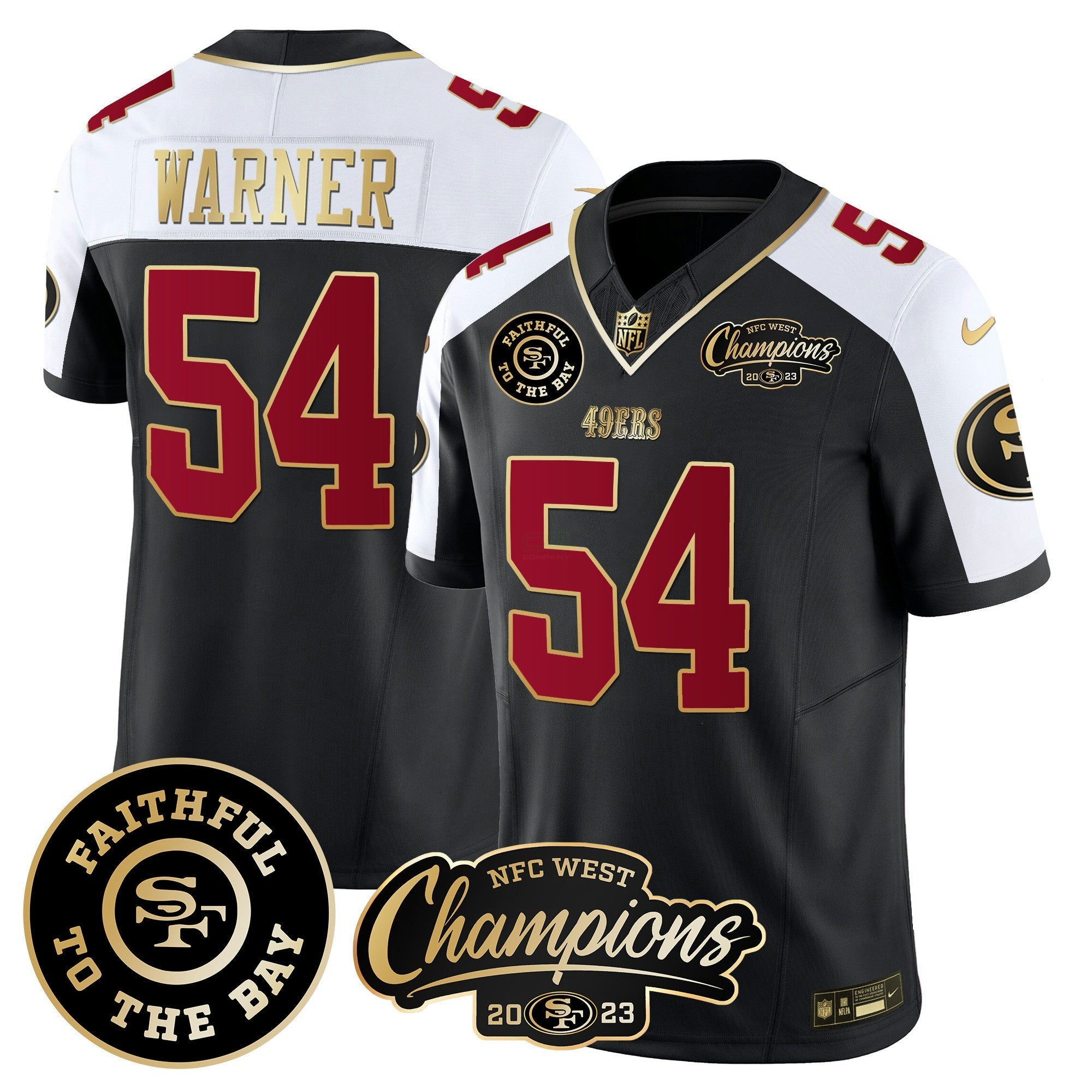 Camisa NFL Men’s Faithful & 2023 NFC West Champions Patch Vapor Jersey
