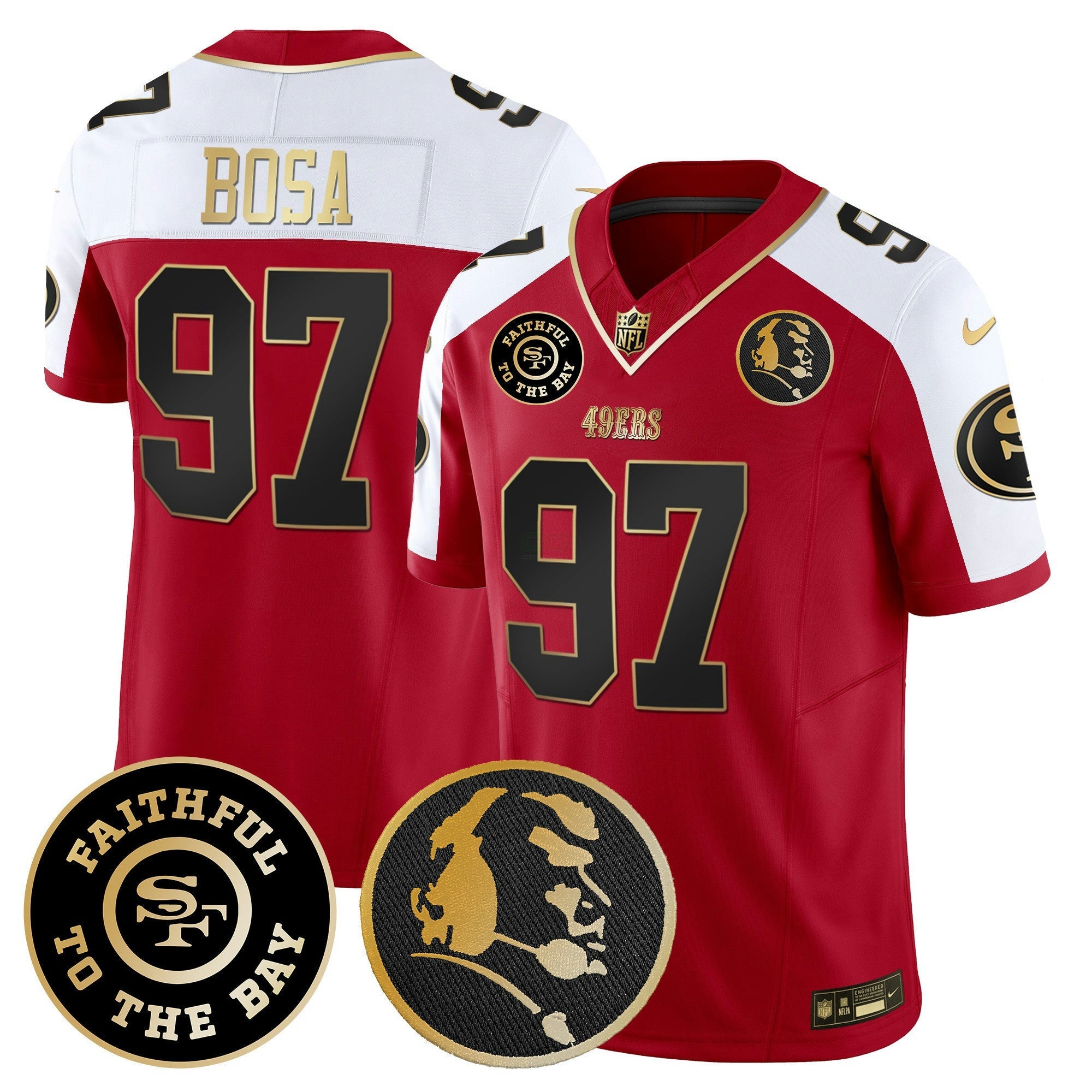 Camisa NFL Men’s Faithful & John Madden Patch Vapor Jersey