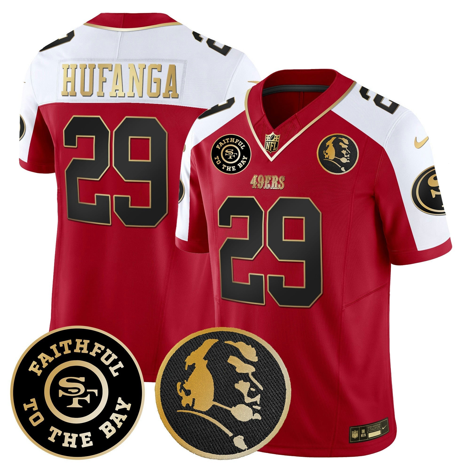 Camisa NFL Men’s Faithful & John Madden Patch Vapor Jersey
