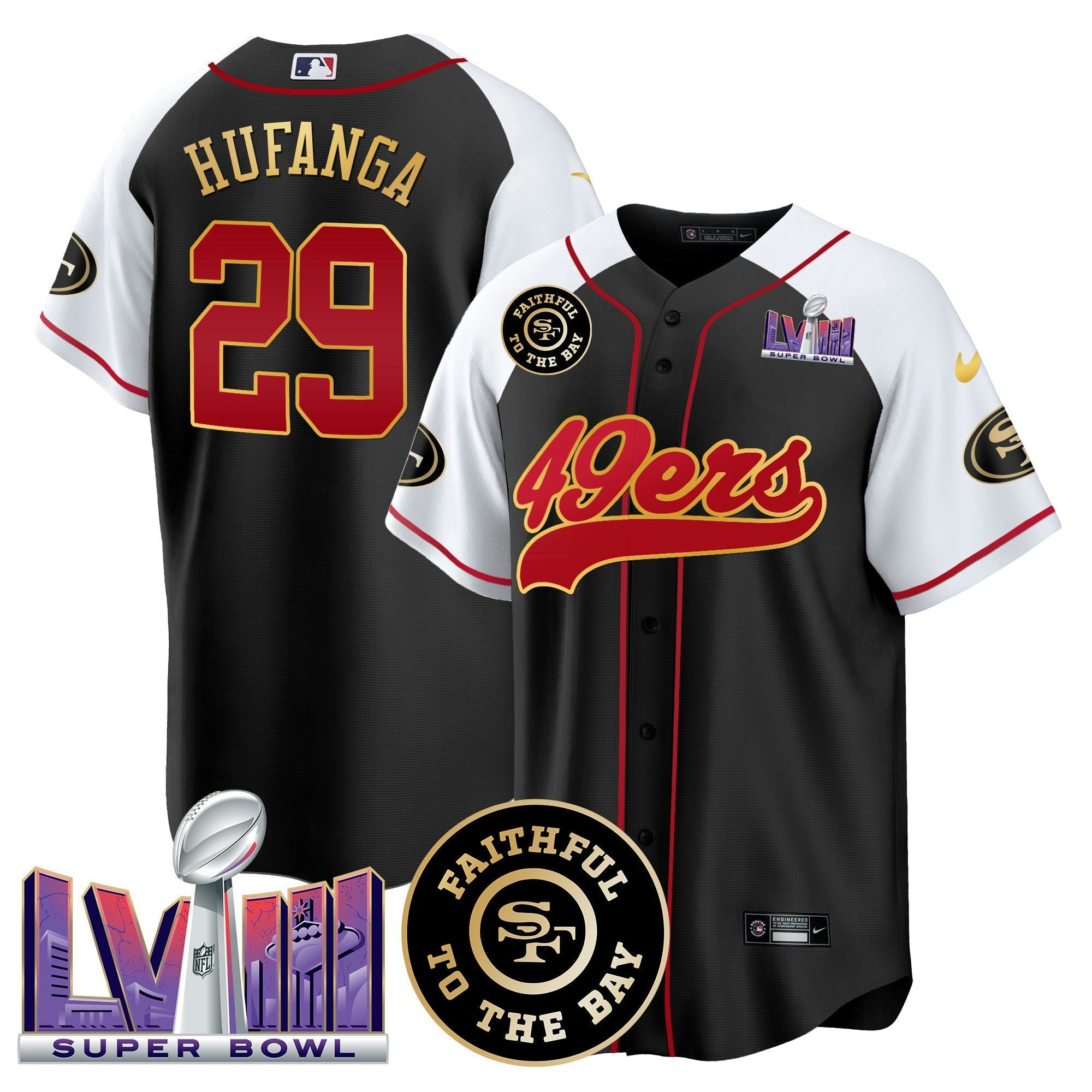 Camisa NFL Men’s Faithful & Super Bowl LVIII Patch Jersey